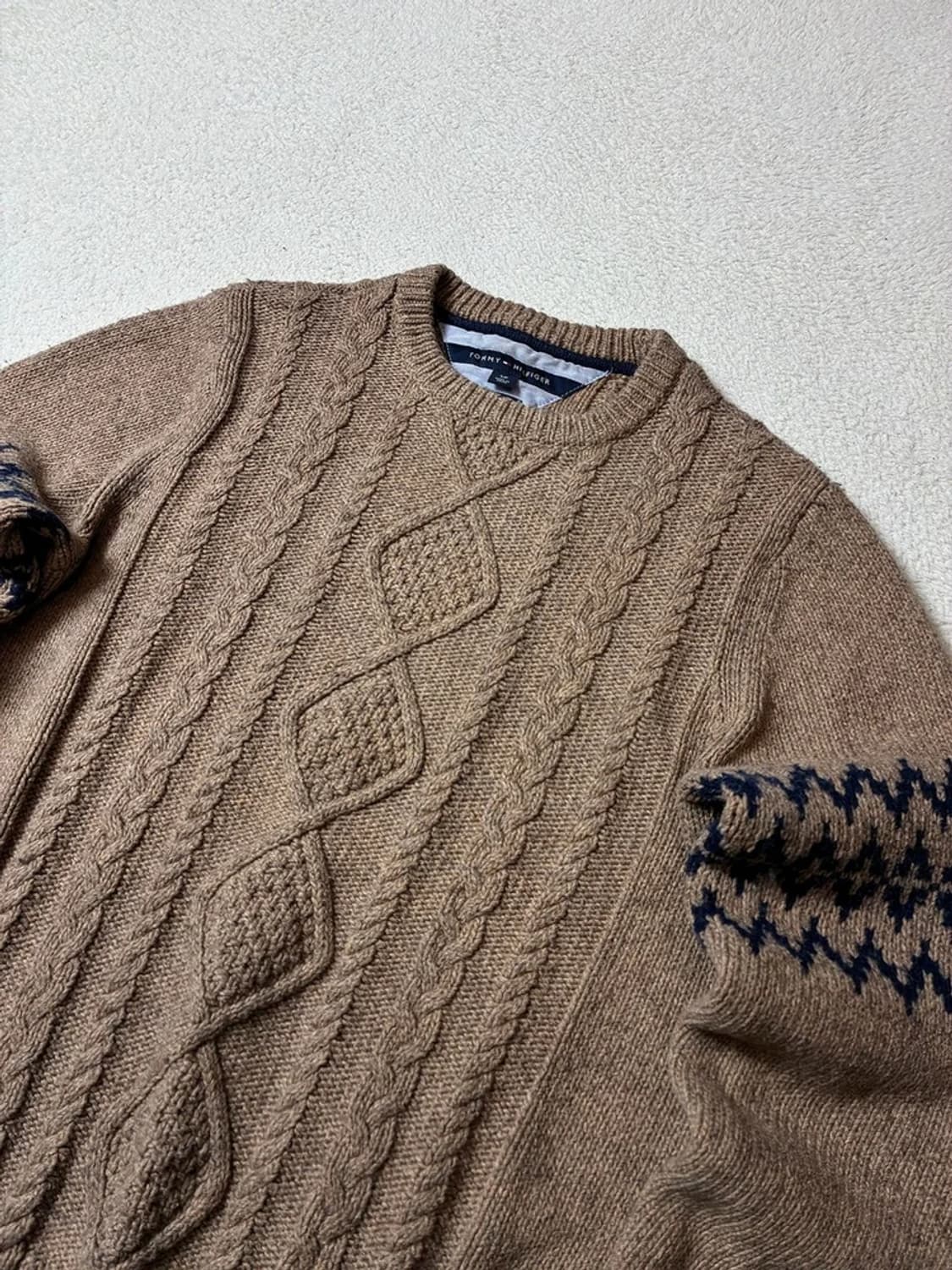 타미힐피거 00's 꽈배기 패턴 니트 PN7861 상품이미지2