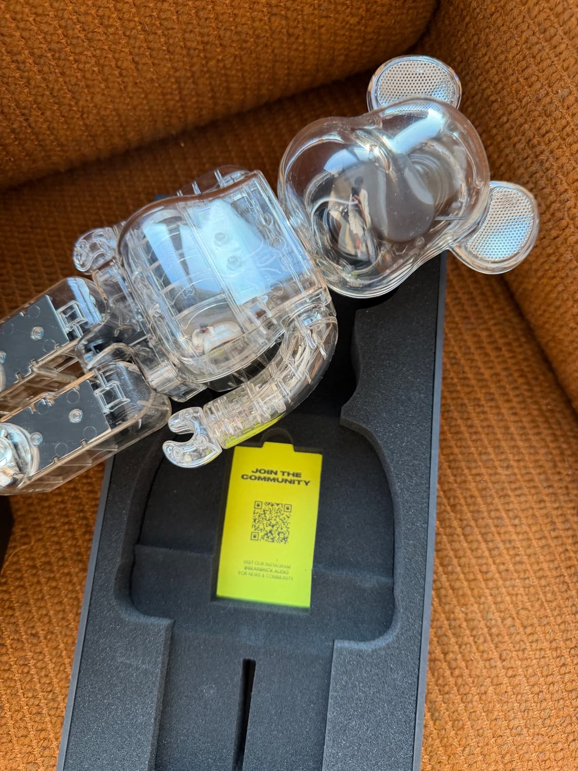 베어브릭 오디오 100% 클리어 상품이미지2