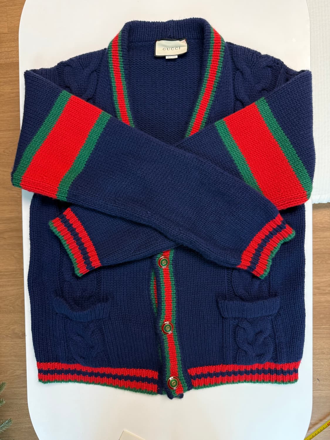 구찌 GG 버튼 케이블 니트 가디건 / M 상품이미지3