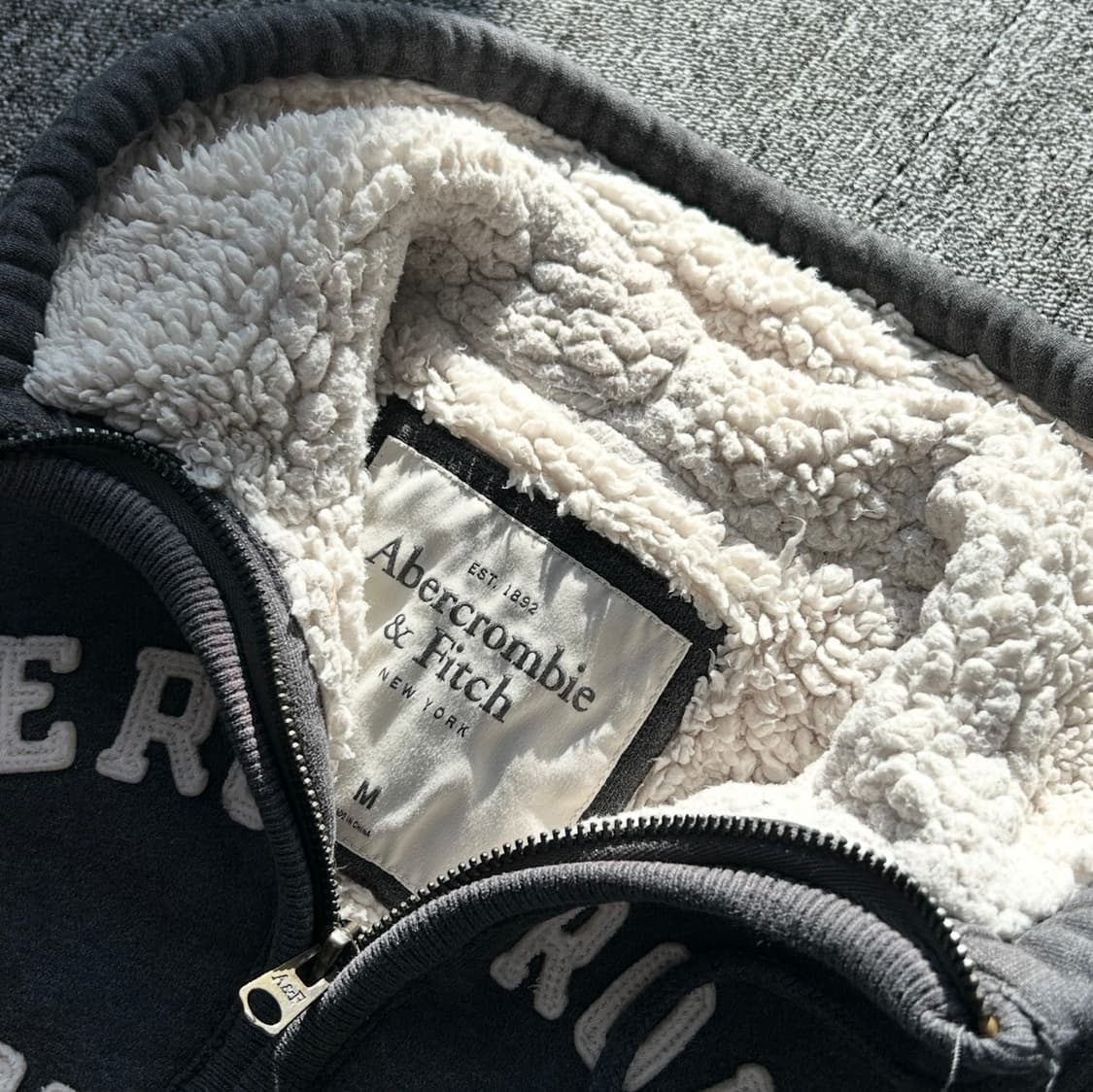 아베크롬비 차콜 울프죠 쉐르파 후드집업  상품이미지7