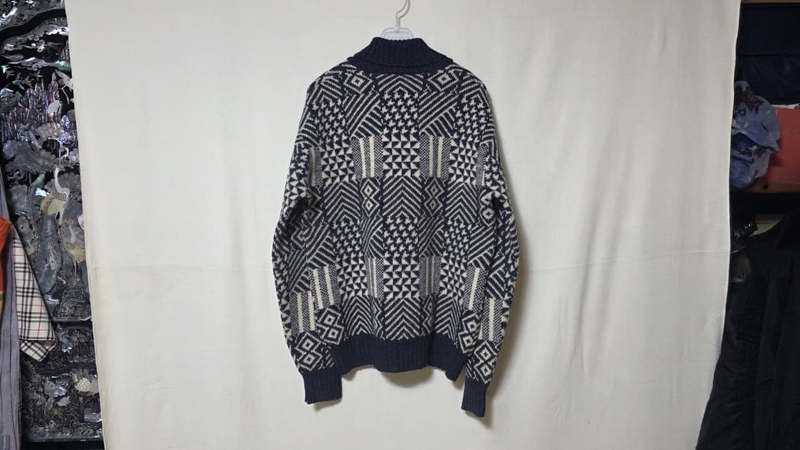 90s 이태리제 GIORGIO 순모 100% 투버튼 카라 니트티 상품이미지3