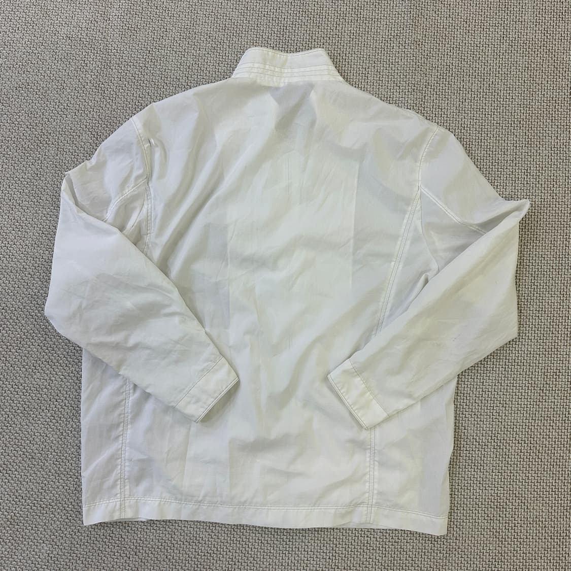 실측확인 빈티지 화이트 경량 집업  0415D 상품이미지3