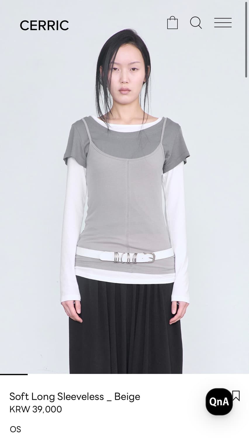 세릭 cerric Soft Long Sleeveless _ Beige 상품이미지1