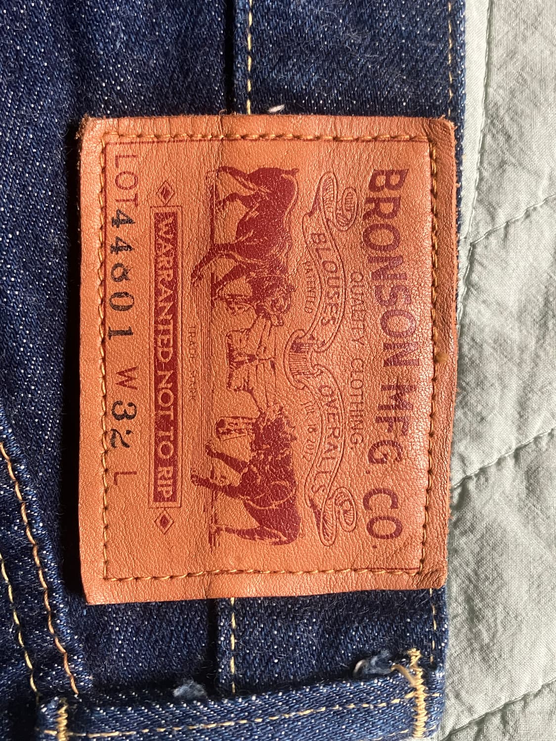 브론슨 - lot 44801 1944 대전버전(WWII) 셀비지 데님 상품이미지3