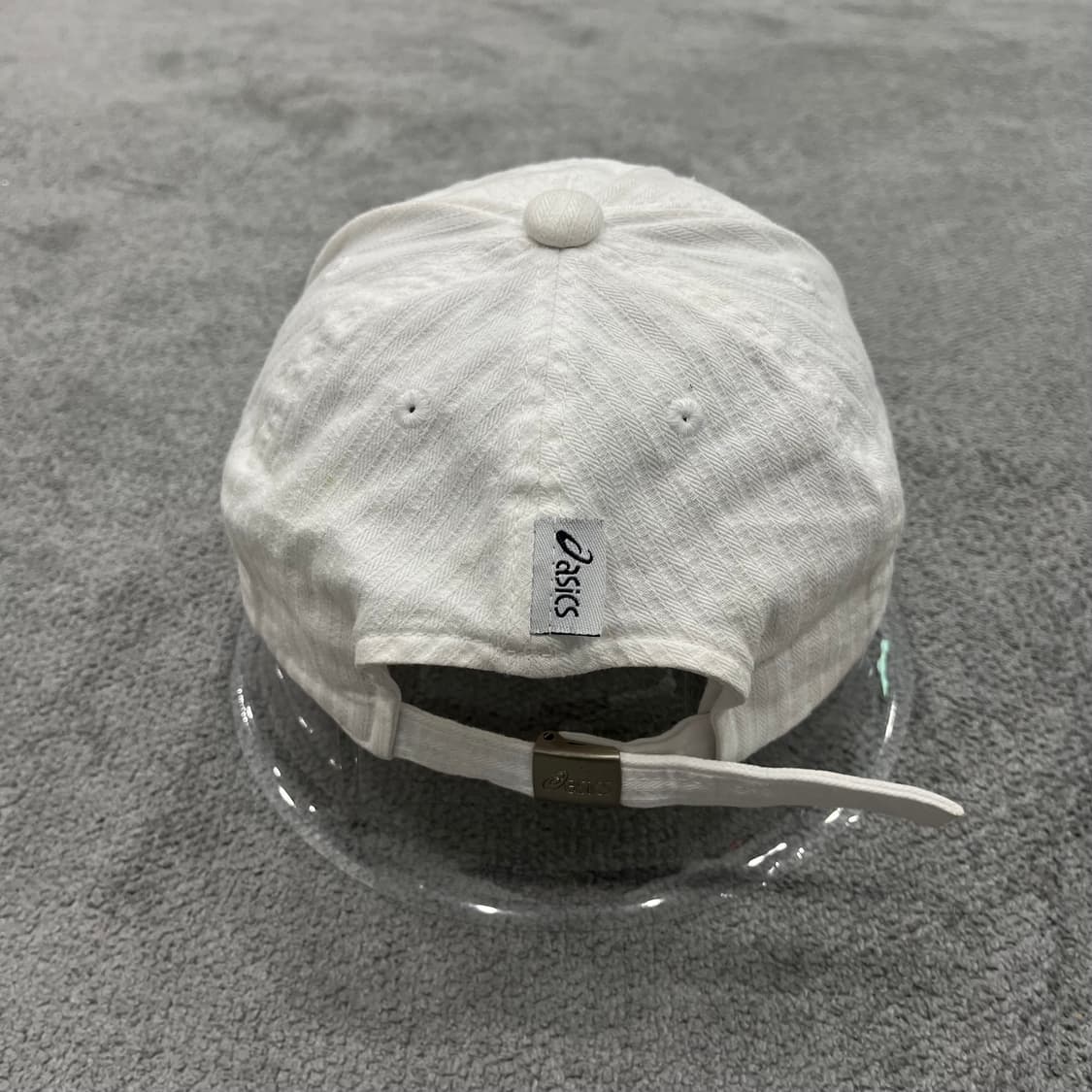 아식스 화이트 볼캡 모자 상품이미지3