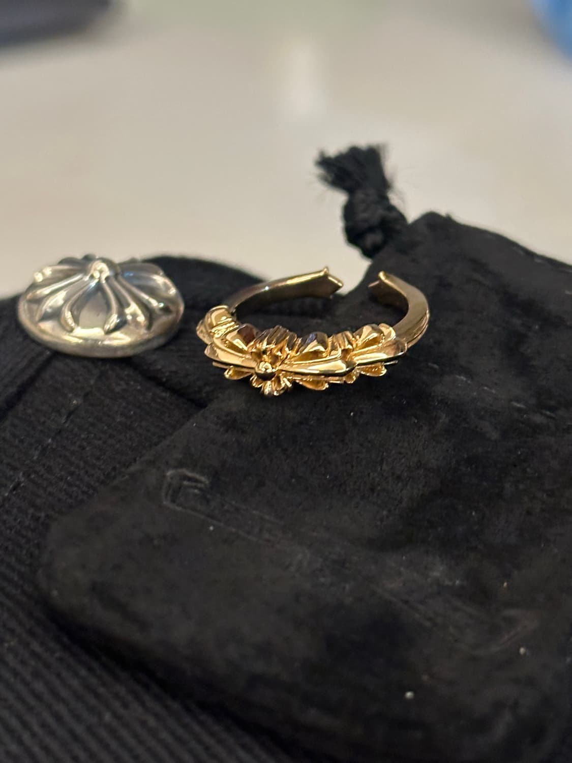 크롬하츠 22k 더블 베이비 플로랄 링 상품이미지5