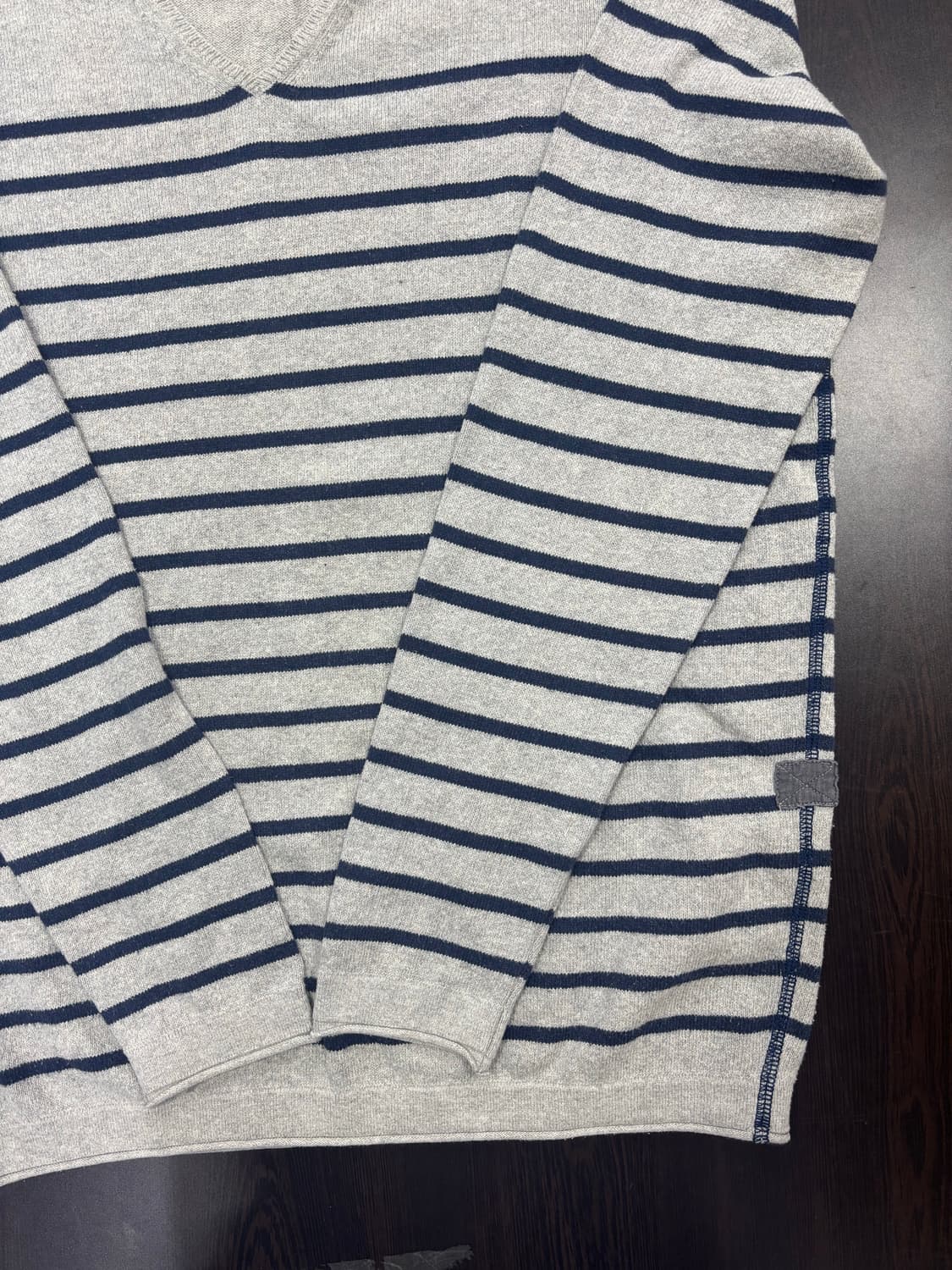 자라 스트라이프 브이넥 니트 상품이미지3