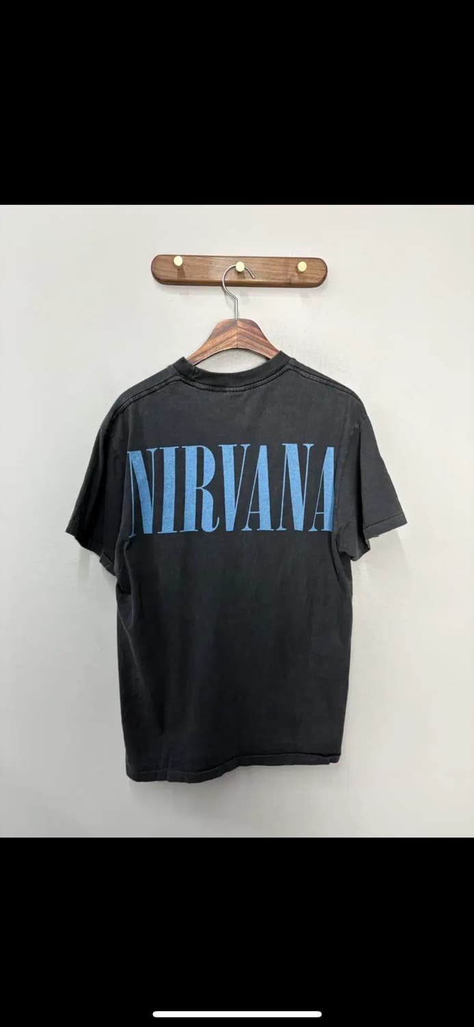 빈티지 너바나 아트워크 그래픽 블랙 반팔 H2500 상품이미지4