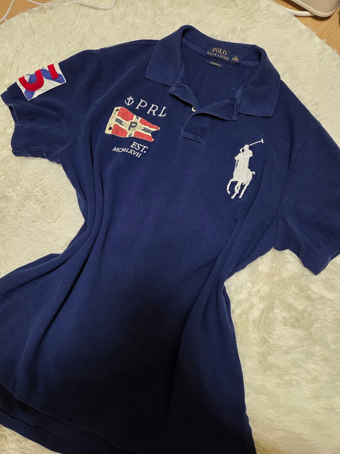 빅포니 빈티지로고 와펜 반팔 카라티 XL 상품이미지1