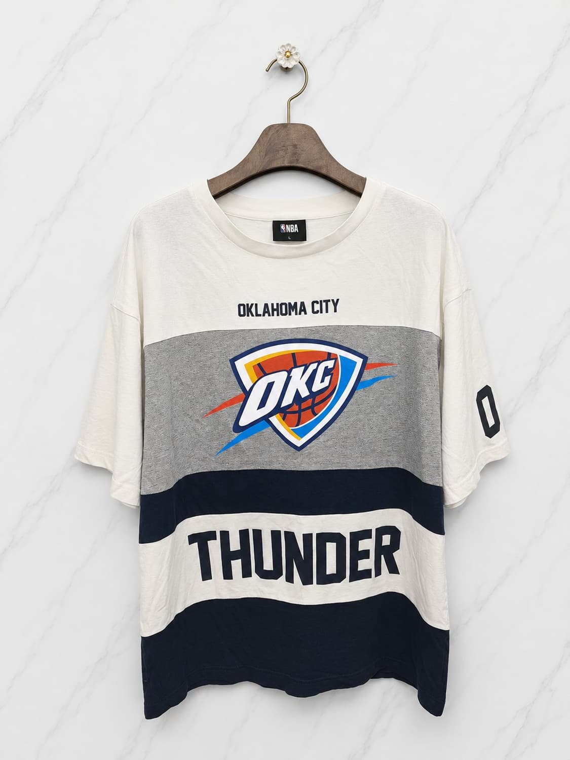 L,100)) NBA 엔비에이 오클라호마시티 썬더 반팔티셔츠 !~ 상품이미지1