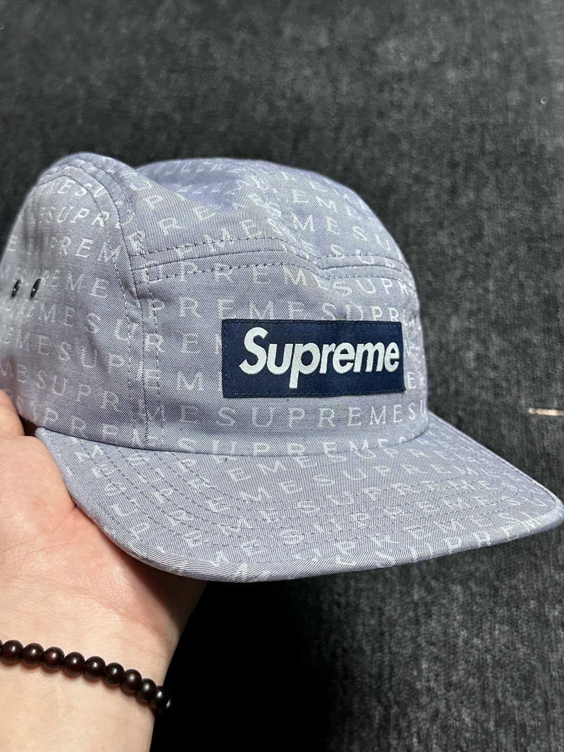 슈프림 15ss  JACQUARD 캠프캡 연보라 멀티 박스로고 상품이미지2