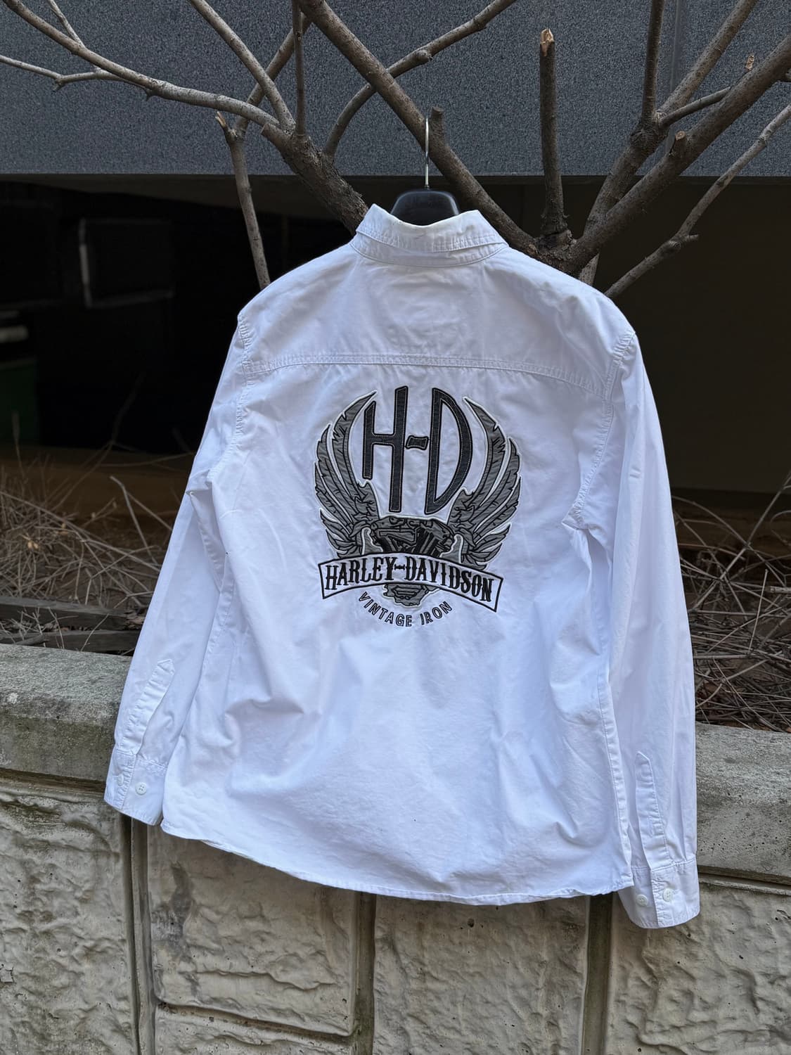 00s 할리 데이비슨 화이트 셔츠 상품이미지1