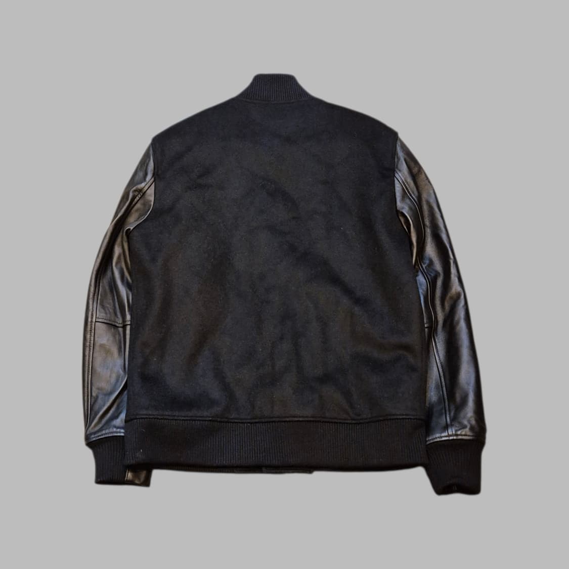 M 양가죽 배색 바시티자켓  상품이미지2