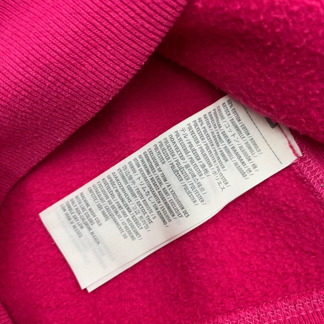 아베크롬비 센터로고 핑크 후드집업 XS 상품이미지6