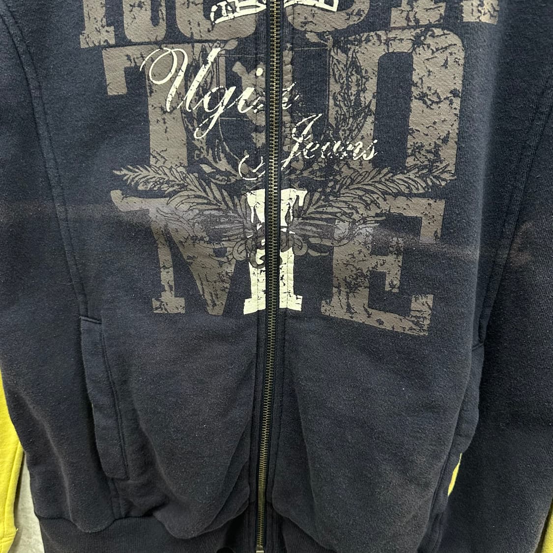 100 UGIZ 남자 y2k 레이어드 후드집업 상품이미지5