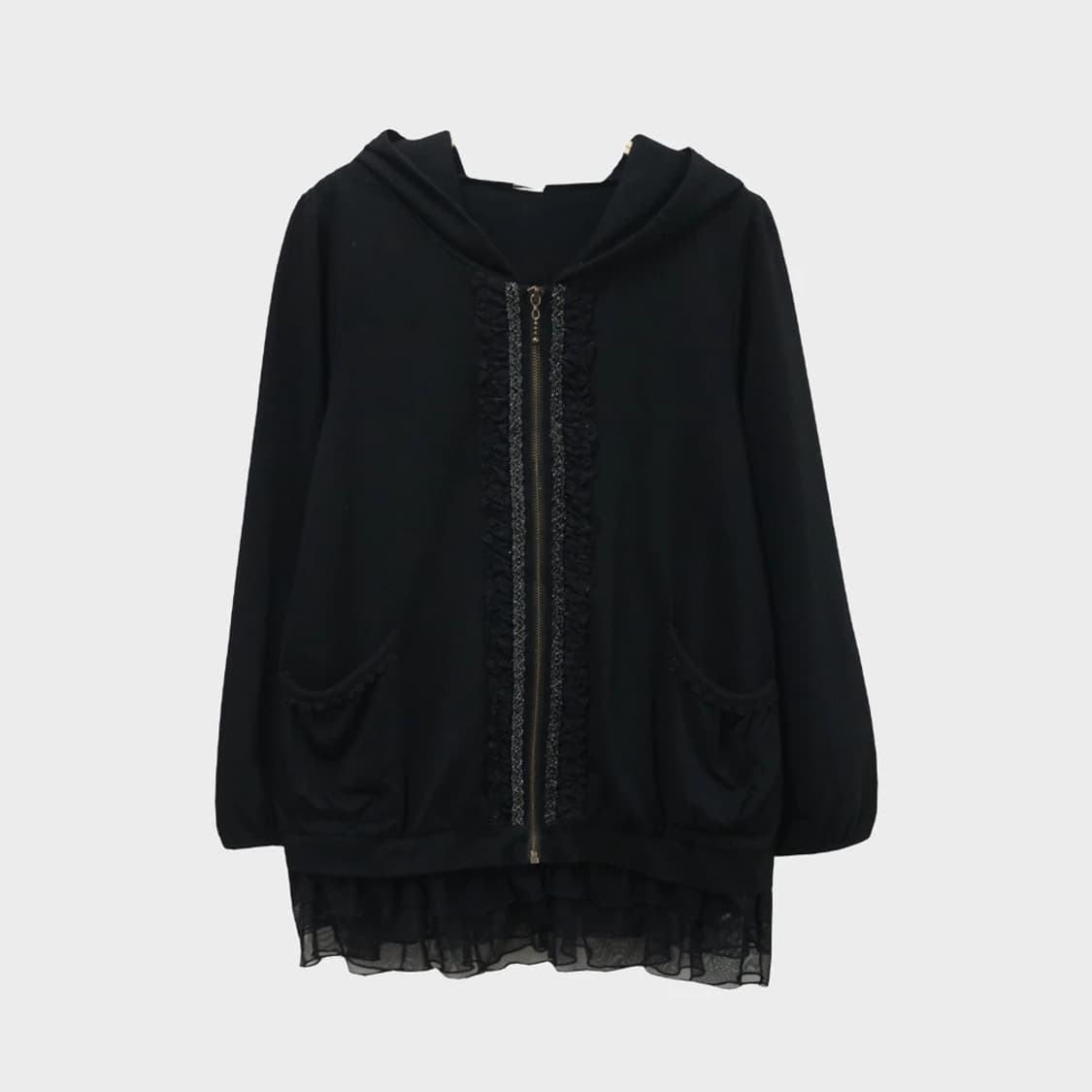 엑시즈 팜  오네갸루 레이스 후드 집업 62373 상품이미지1