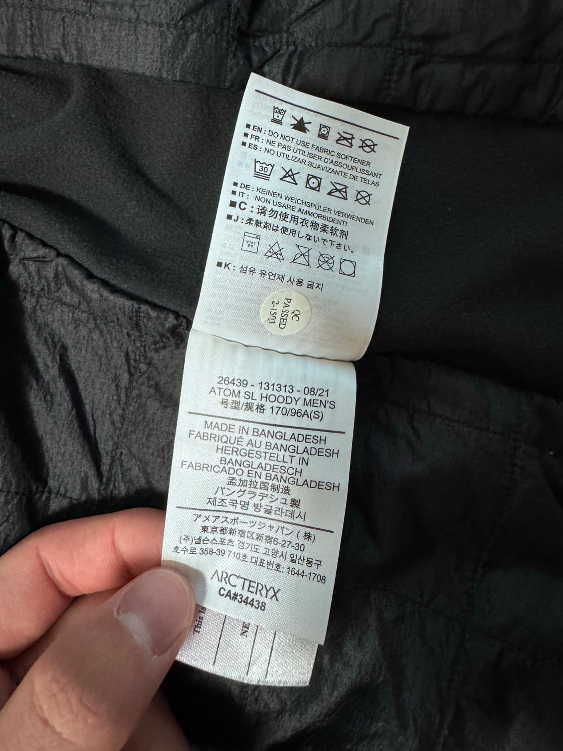 아크테릭스 아톰 SL 후디 블랙 상품이미지10