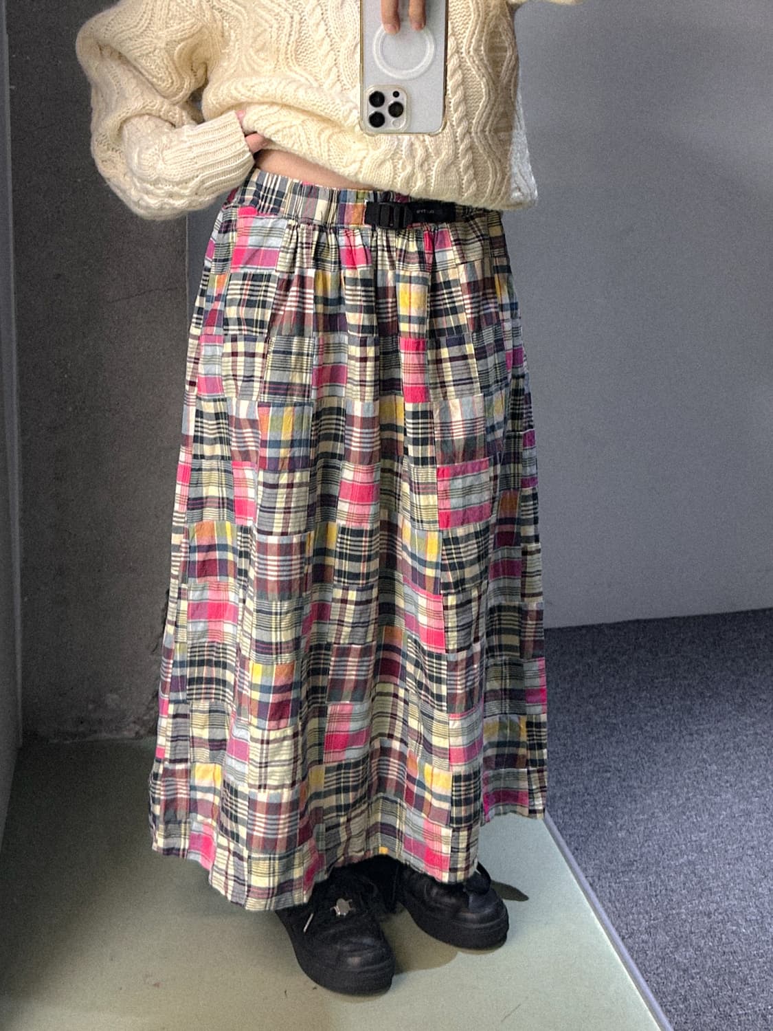 old bettys check patchwork skirt 상품이미지1