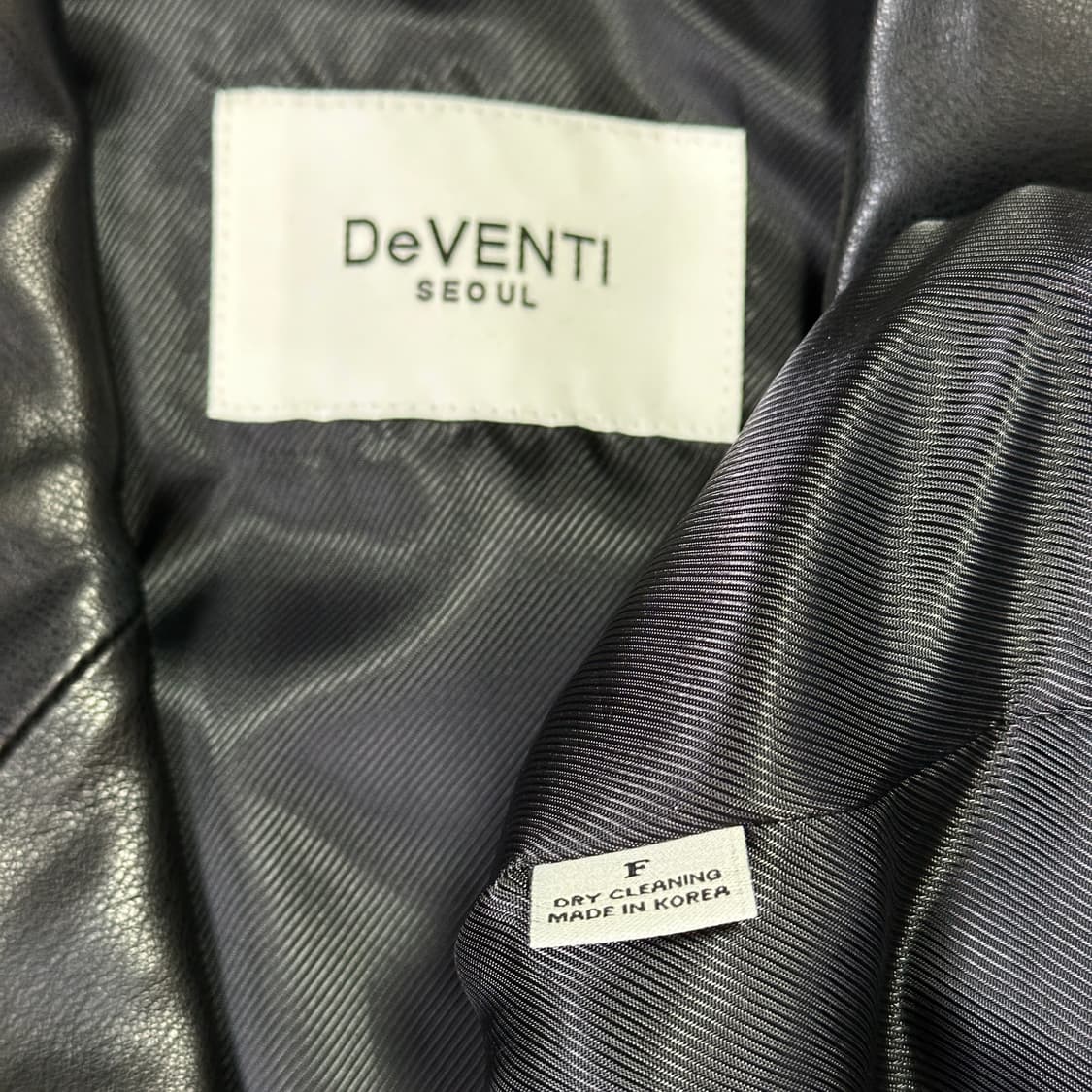 데님 레이어드 레더 자켓 상품이미지6