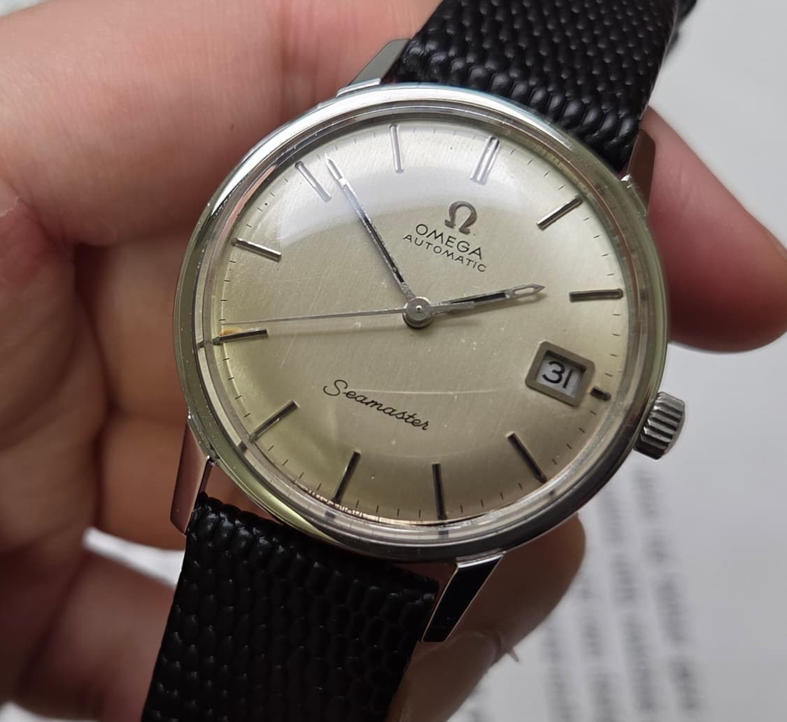레어] 빈티지 오메가 씨마스터 오리지널 돔형다이얼 싱글데이트 오토매틱 
 상품이미지3