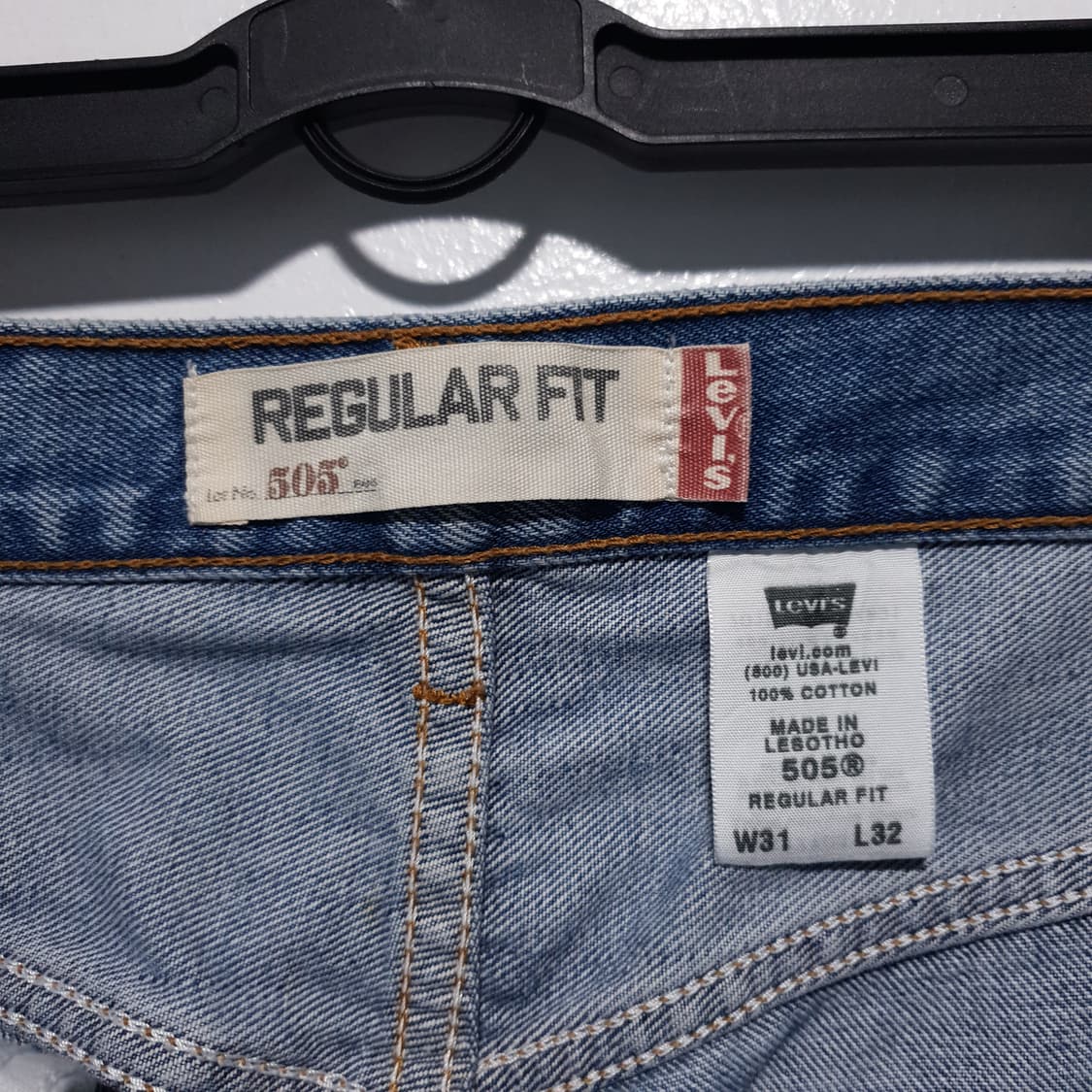 00s 리바이스 505 레귤러핏 중청 데님 팬츠 청바지 31-32 상품이미지5