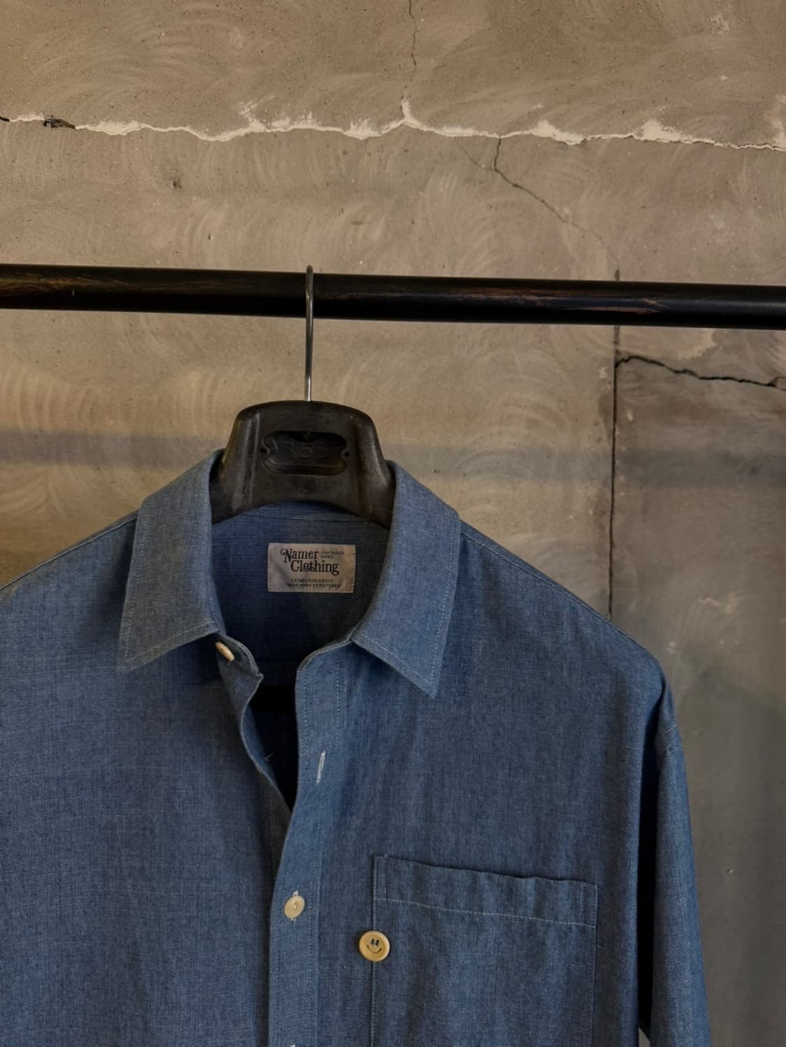 네이머 클로딩 샴브레이 셔츠 95-100 상품이미지3