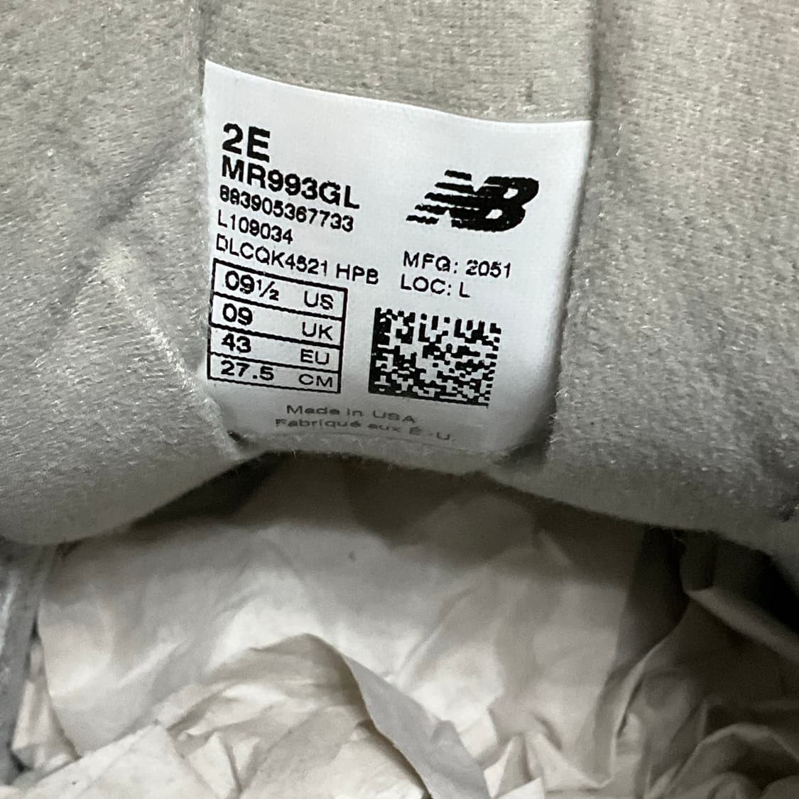 뉴발란스 993 그레이 275 상품이미지9