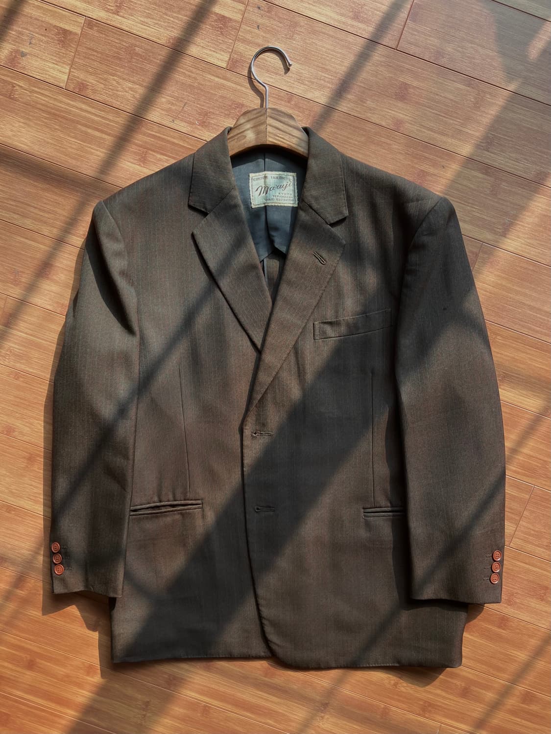 브라운 2버튼 싱글자켓 상품이미지2