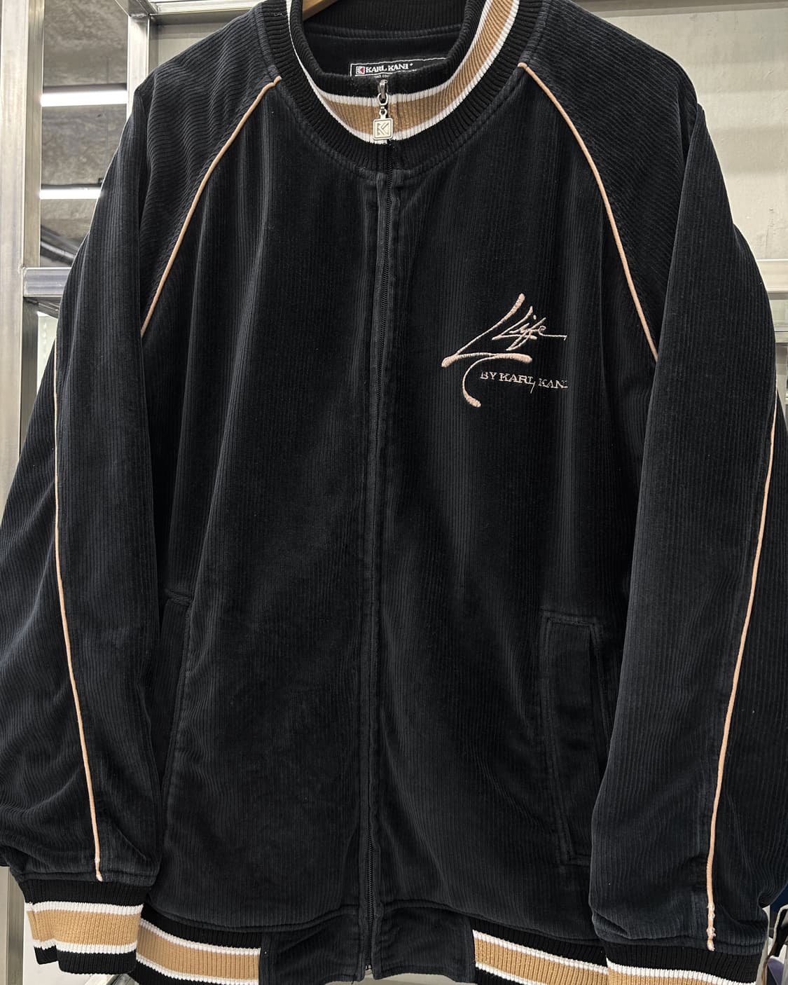 칼 카니 00s 코듀로이 트랙탑 집업 블랙 상품이미지2
