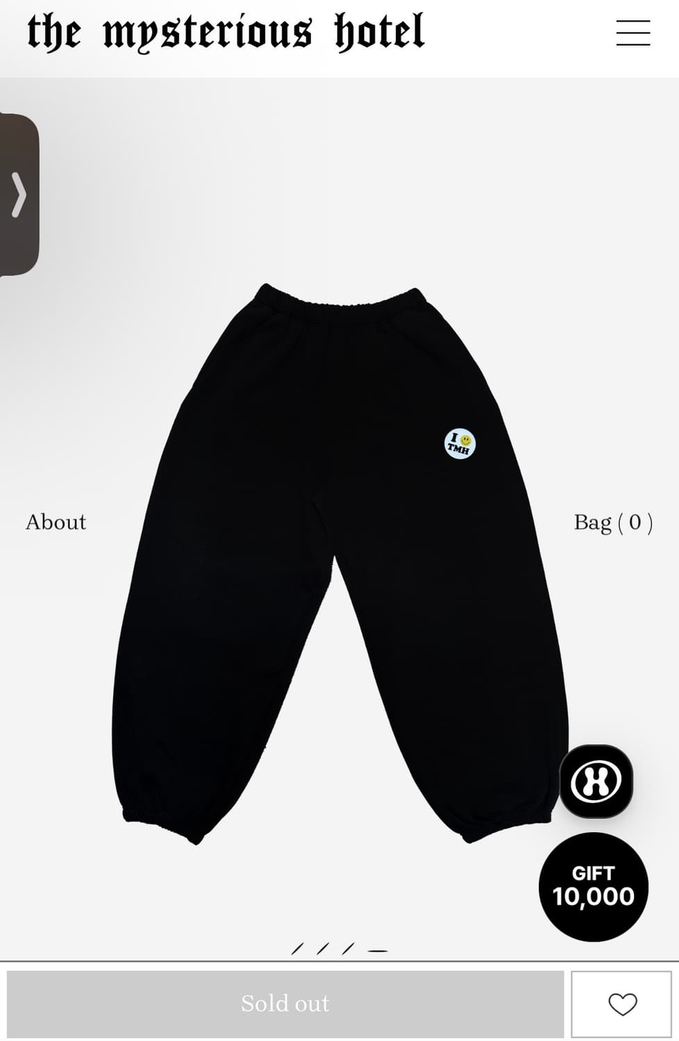 미스테리어스호텔 포켓스웻팬츠(블랙) 상품이미지2