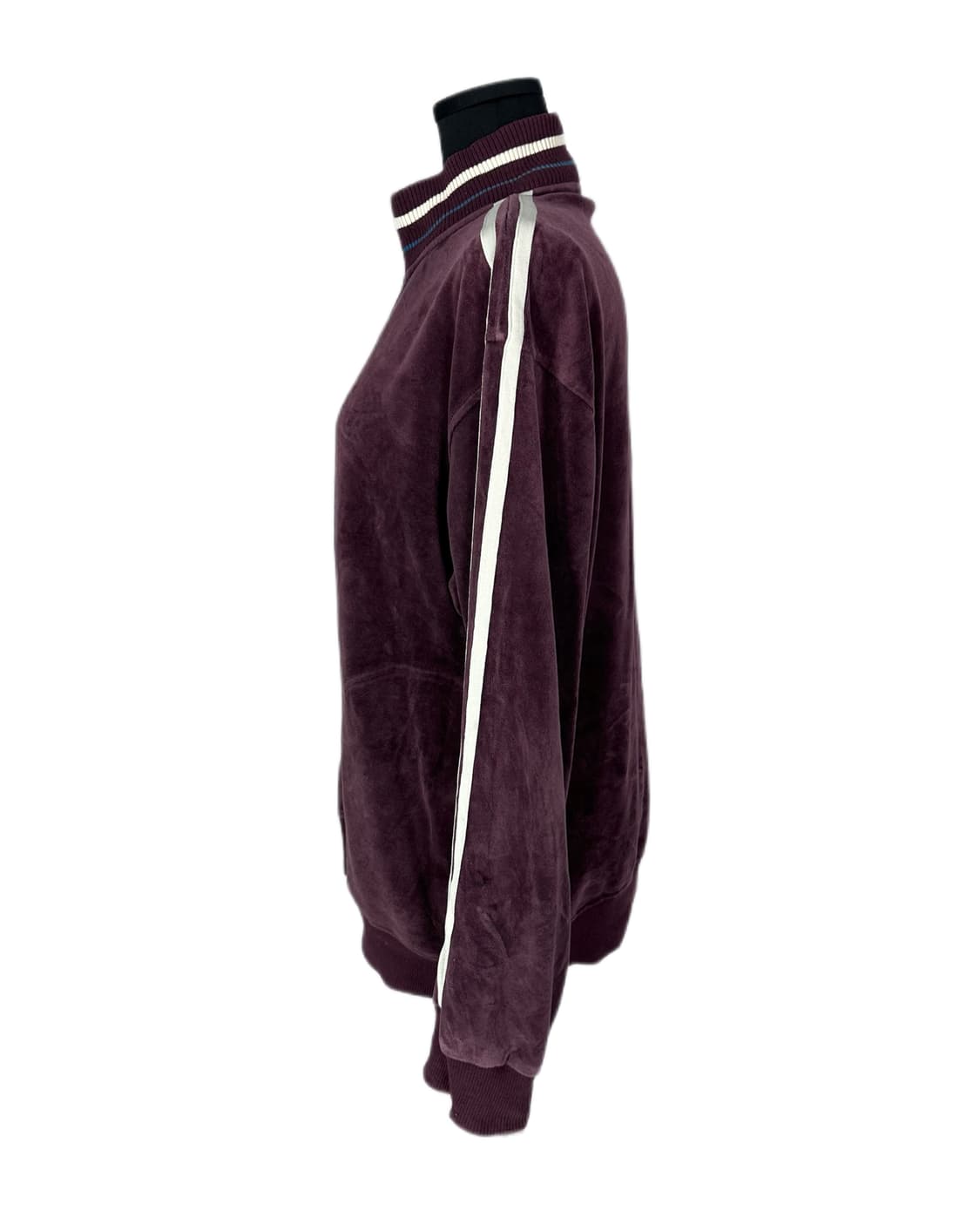 burgundy line velvet zip-up 상품이미지4