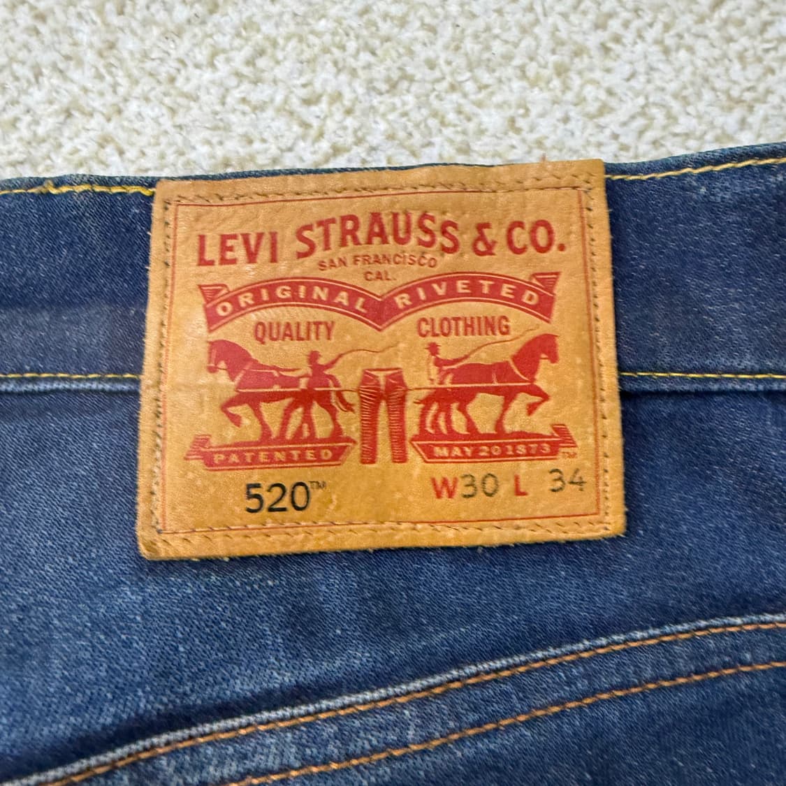 [W30 L34] 리바이스 520 스트레이트 핏 데님팬츠 0107T1 상품이미지4