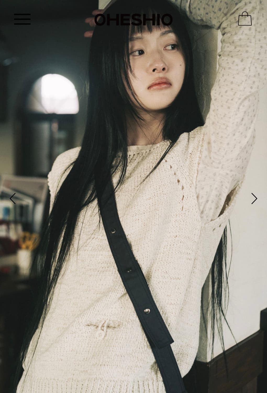 새상품 오헤시오 투웨이 미니 크로스백 벨트백 네이비 상품이미지6