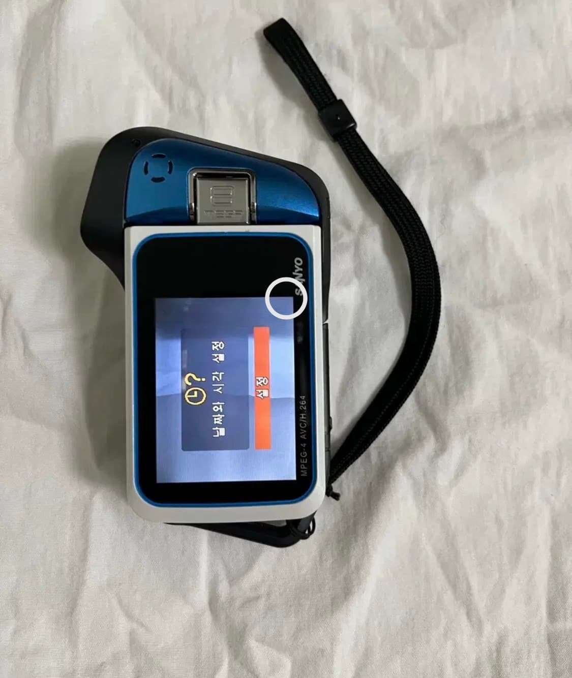 산요작티 ca8 청량한 블루 캠코더  상품이미지3