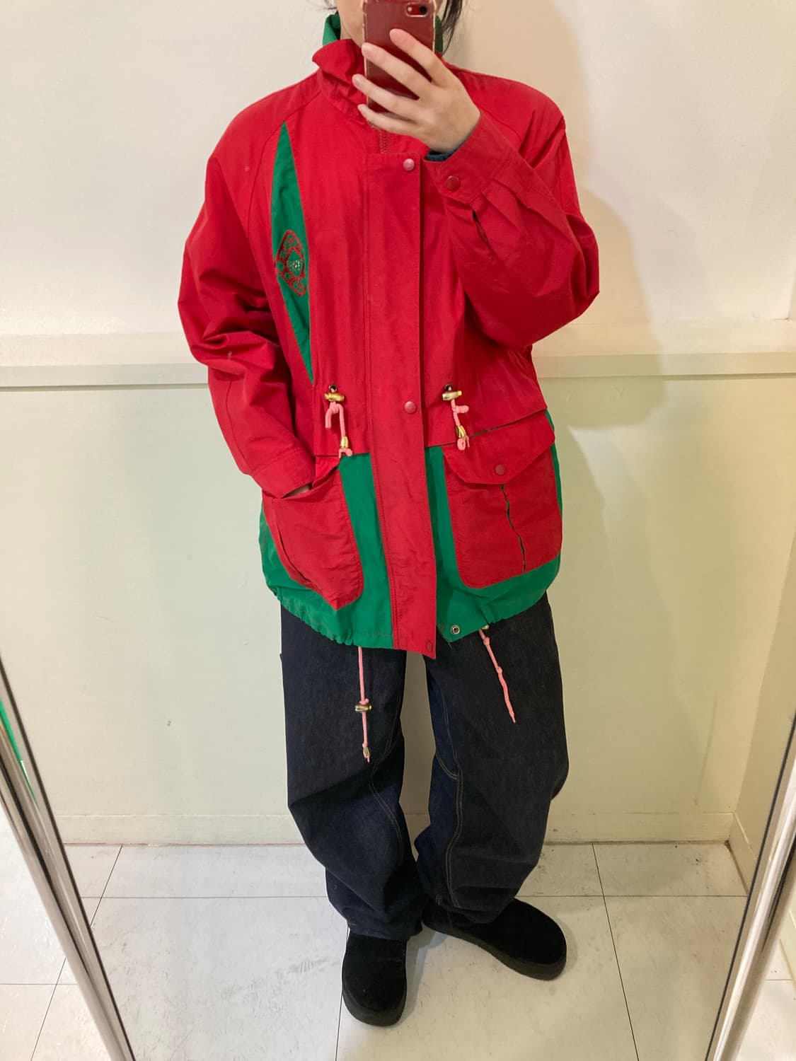 레트로 바람막이 하프 버튼 코트/집업 상품이미지9