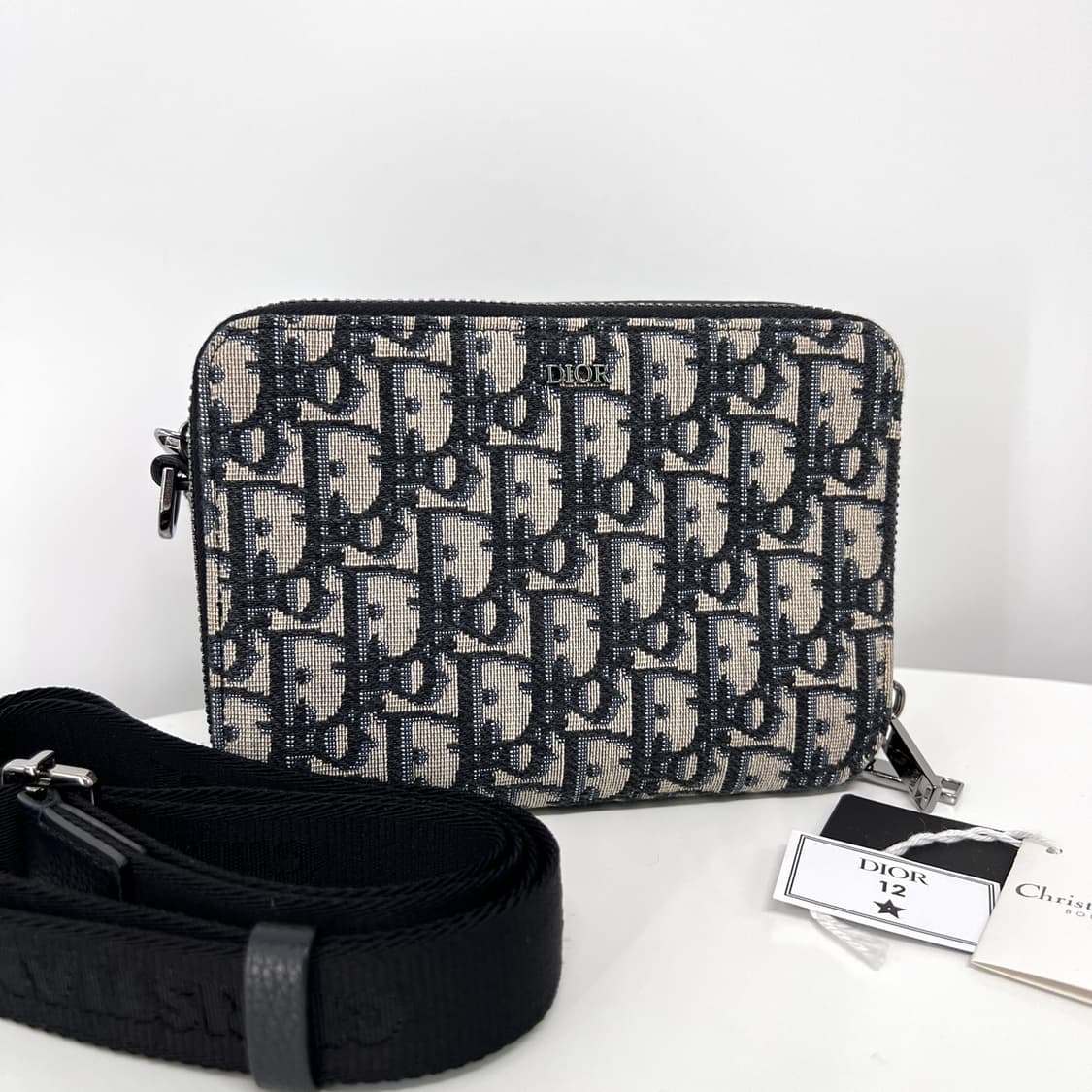 디올 오블리크 자카드 스트랩 파우치 크로스백 (20BBC119YSE) 상품이미지3
