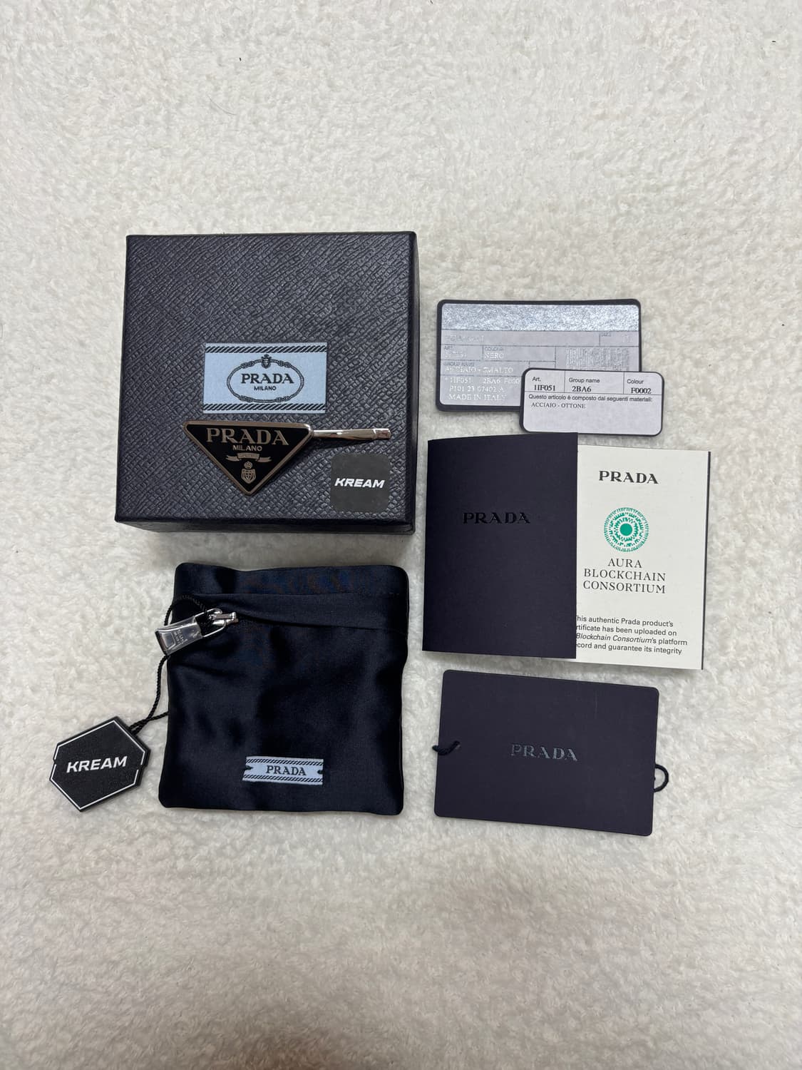 프라다 머리핀 블랙 (새상품) 상품이미지1