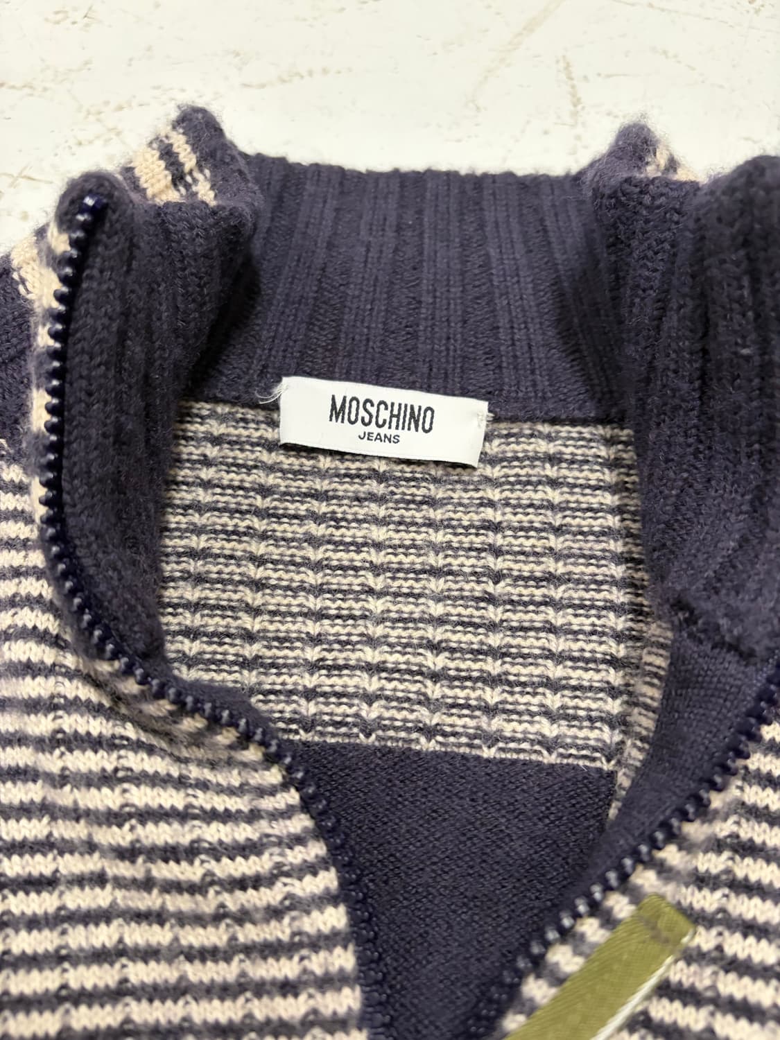 Moschino Jeans 집업 니트 네이비 자켓  상품이미지7