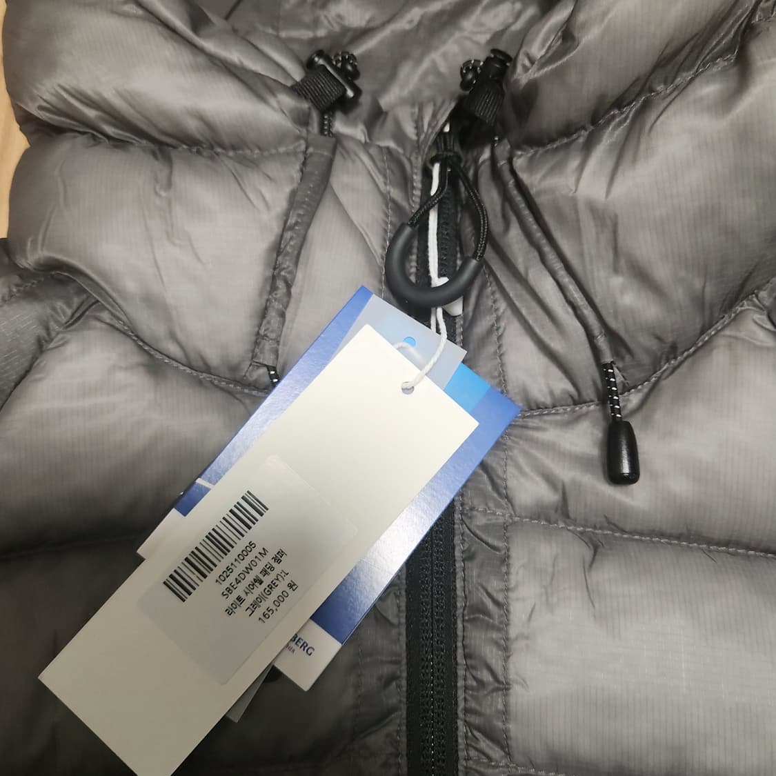 수아레 라이트 시어쉘 경량패딩 그레이 L 새상품 상품이미지5