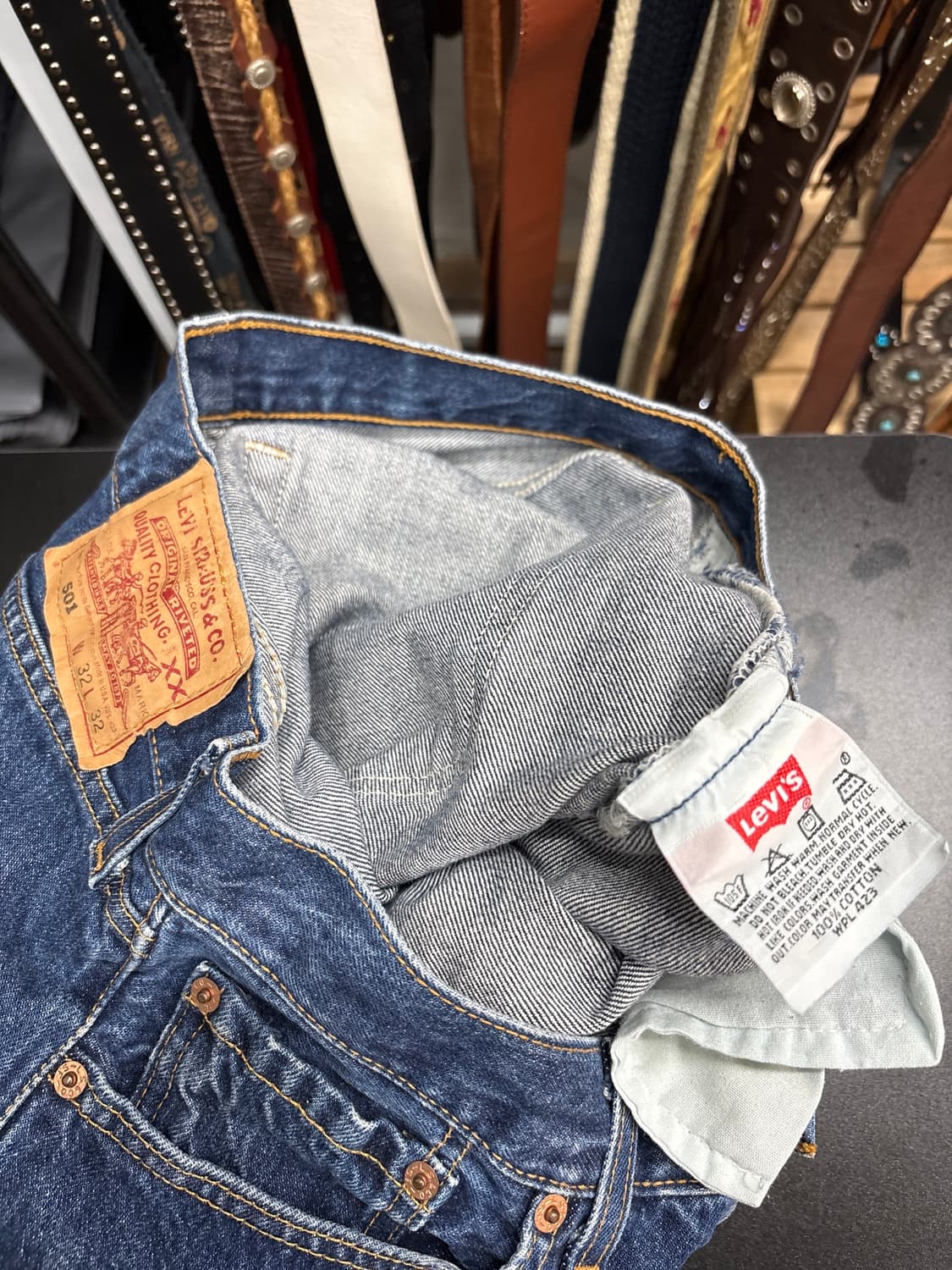 Levis 빈티지 리바이스 501 USA  진청 데님 팬츠 청바지 상품이미지6