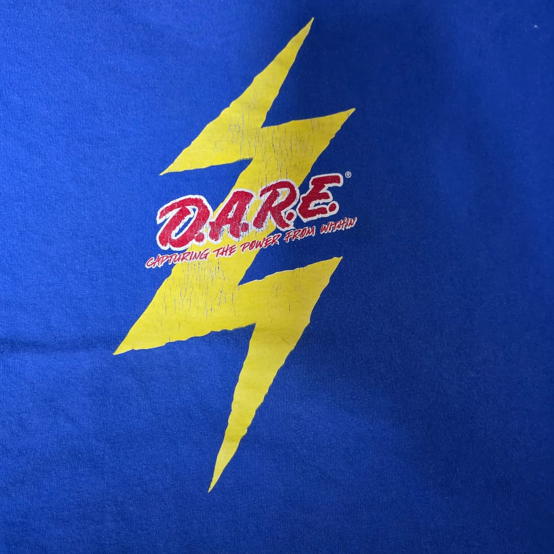 [XL] 00s 빈티지 썬더 DARE 티셔츠 페이디드 블루 상품이미지2