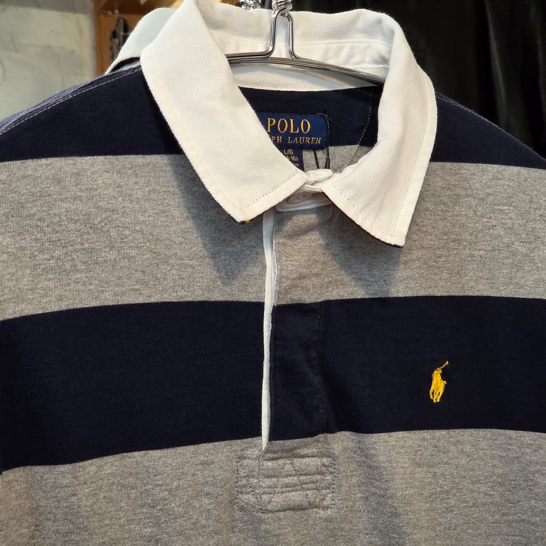폴로 랄프로렌 네이비 스트라이프 PK 롱슬리브 상품이미지2