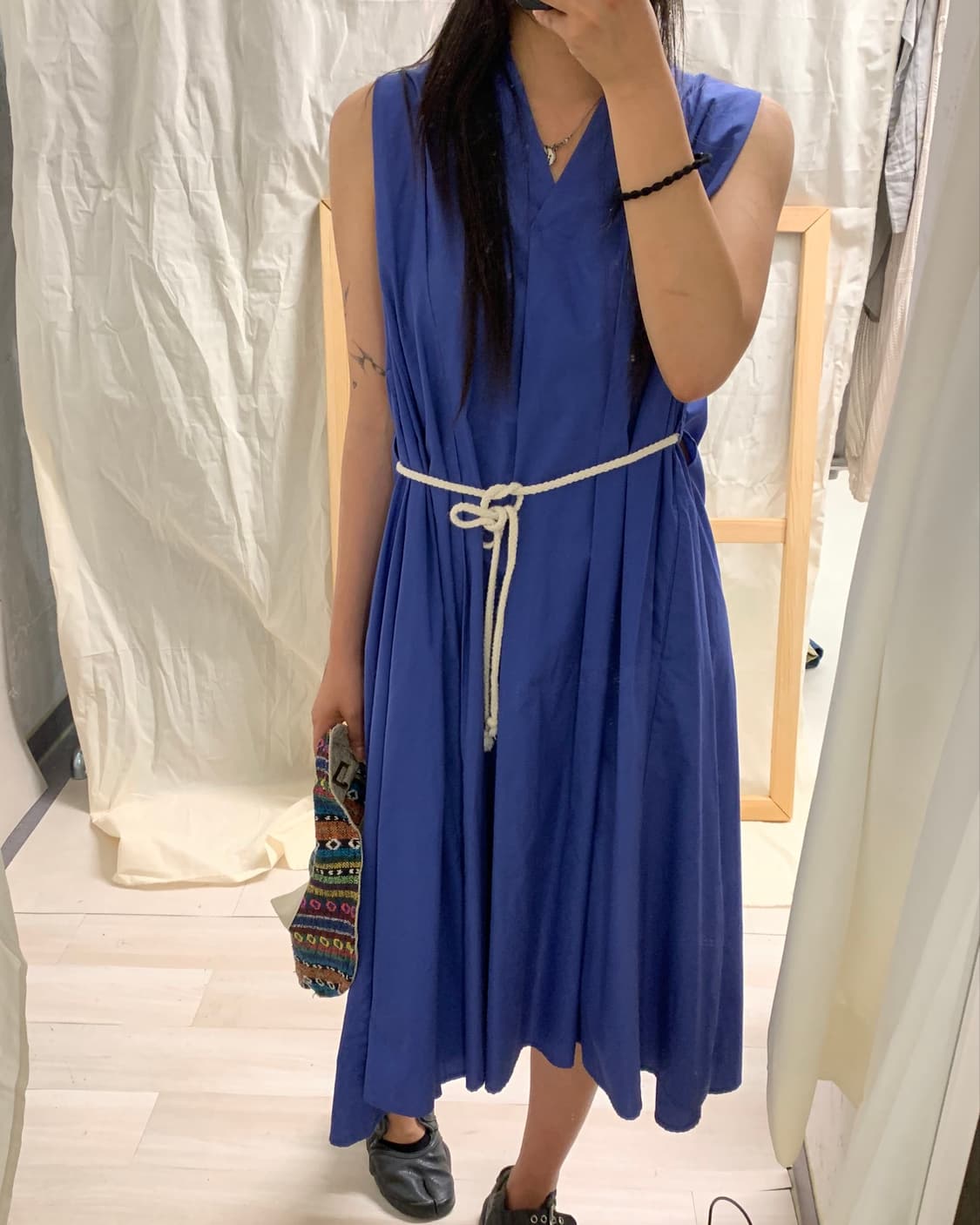 [Ray BEAMS] cobalt blue drape dress 상품이미지8