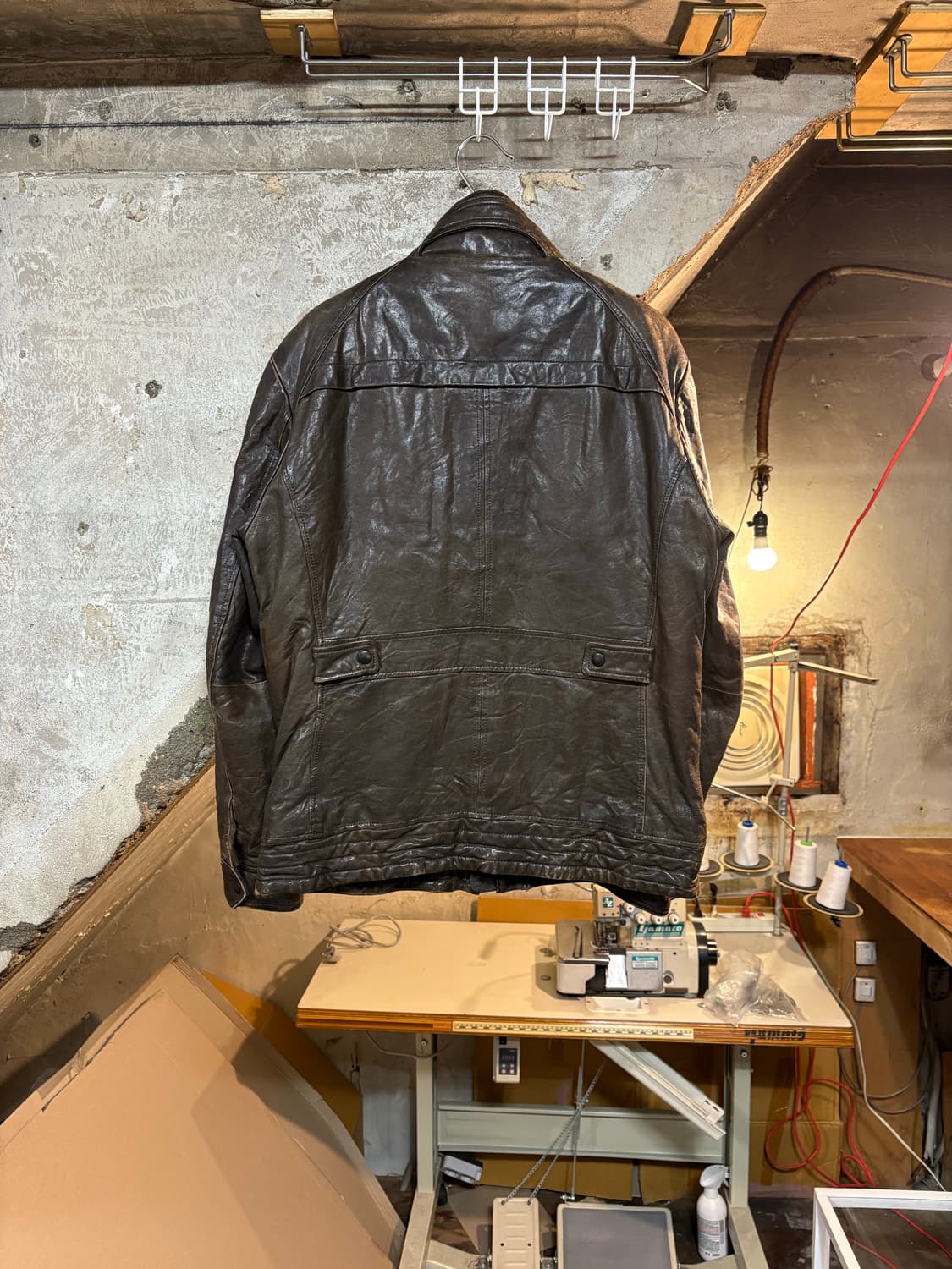 Ziozia 다크 브라운 가죽자켓 상품이미지2