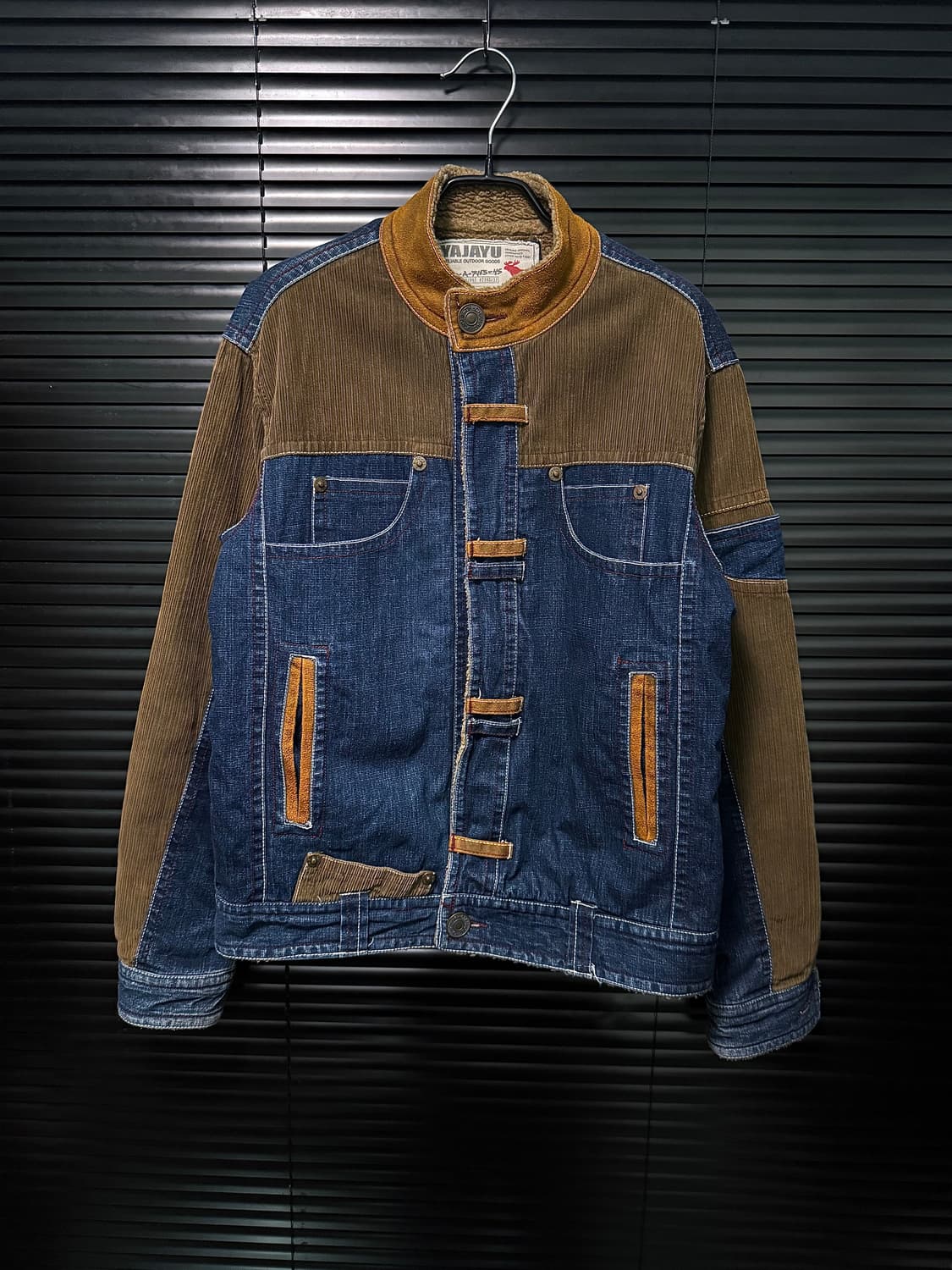 YAJAYU 일본 골덴 코듀로이 진청 브라운 갈색 워크 트러커 자켓  상품이미지2