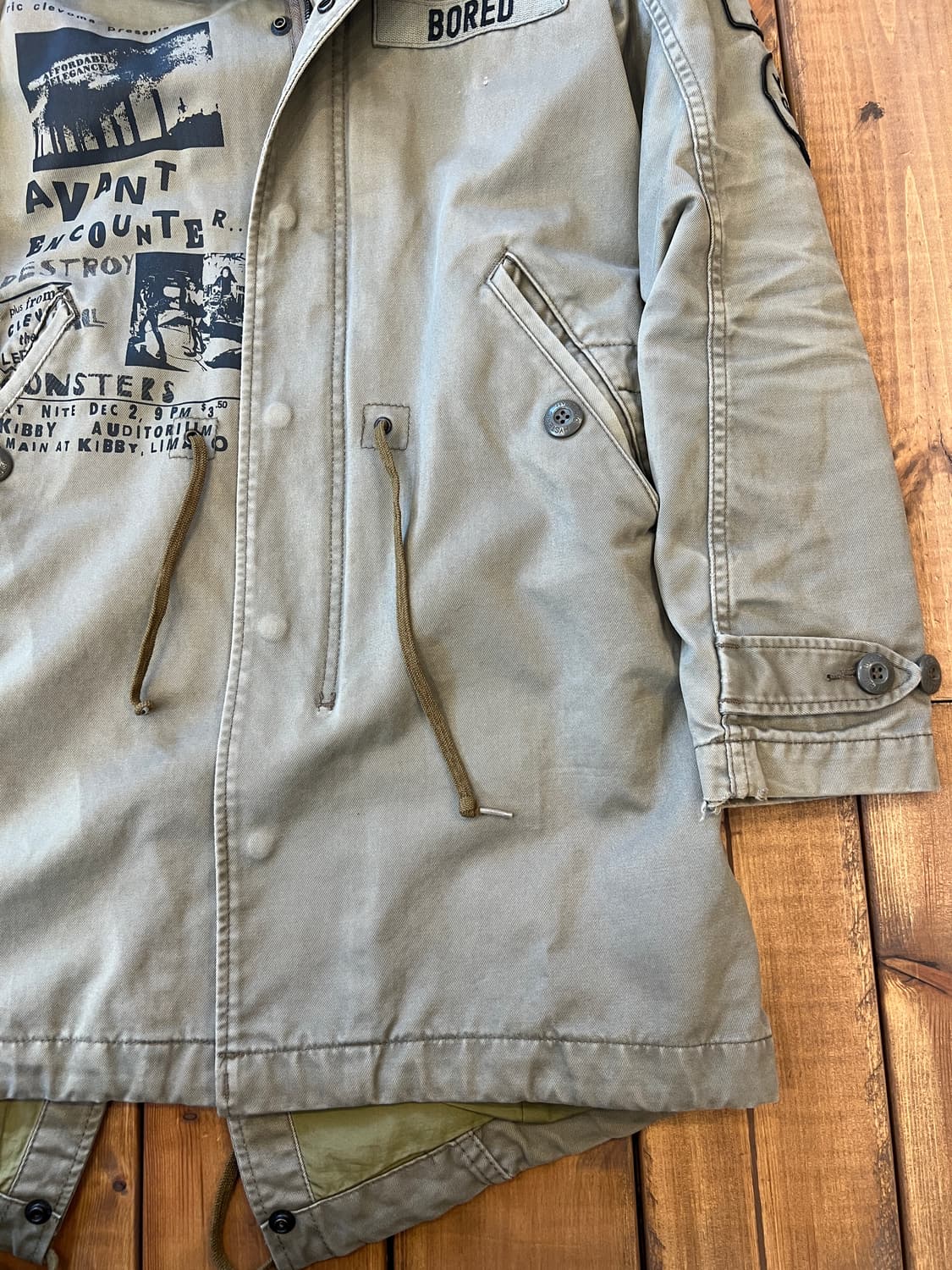 히스테릭글래머 카키 프린팅 퍼 롱 파카 상품이미지8