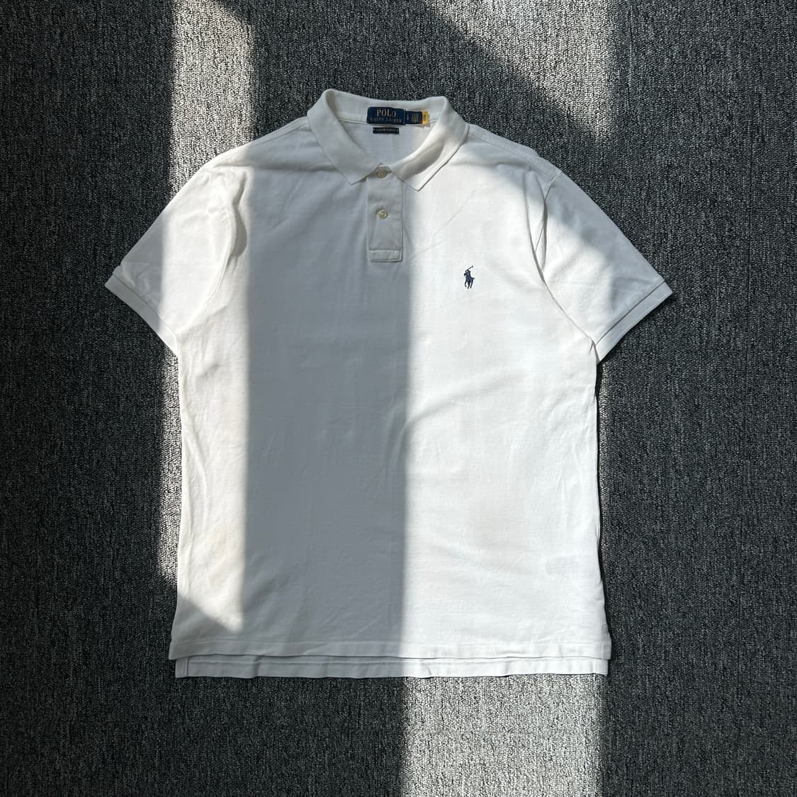 폴로 랄프로렌 커스텀 슬림핏 화이트 PK 반팔티 상품이미지1