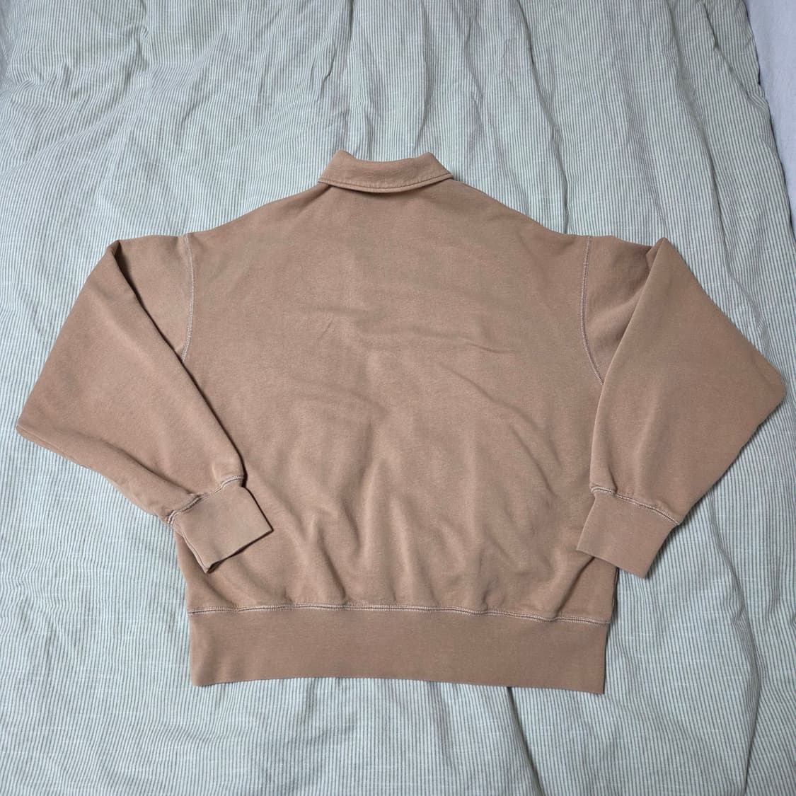 아르켓 하프 집업 폴로 티셔츠 M 베이지 / 쿼티 카라티 긴팔 맨투맨 상품이미지4