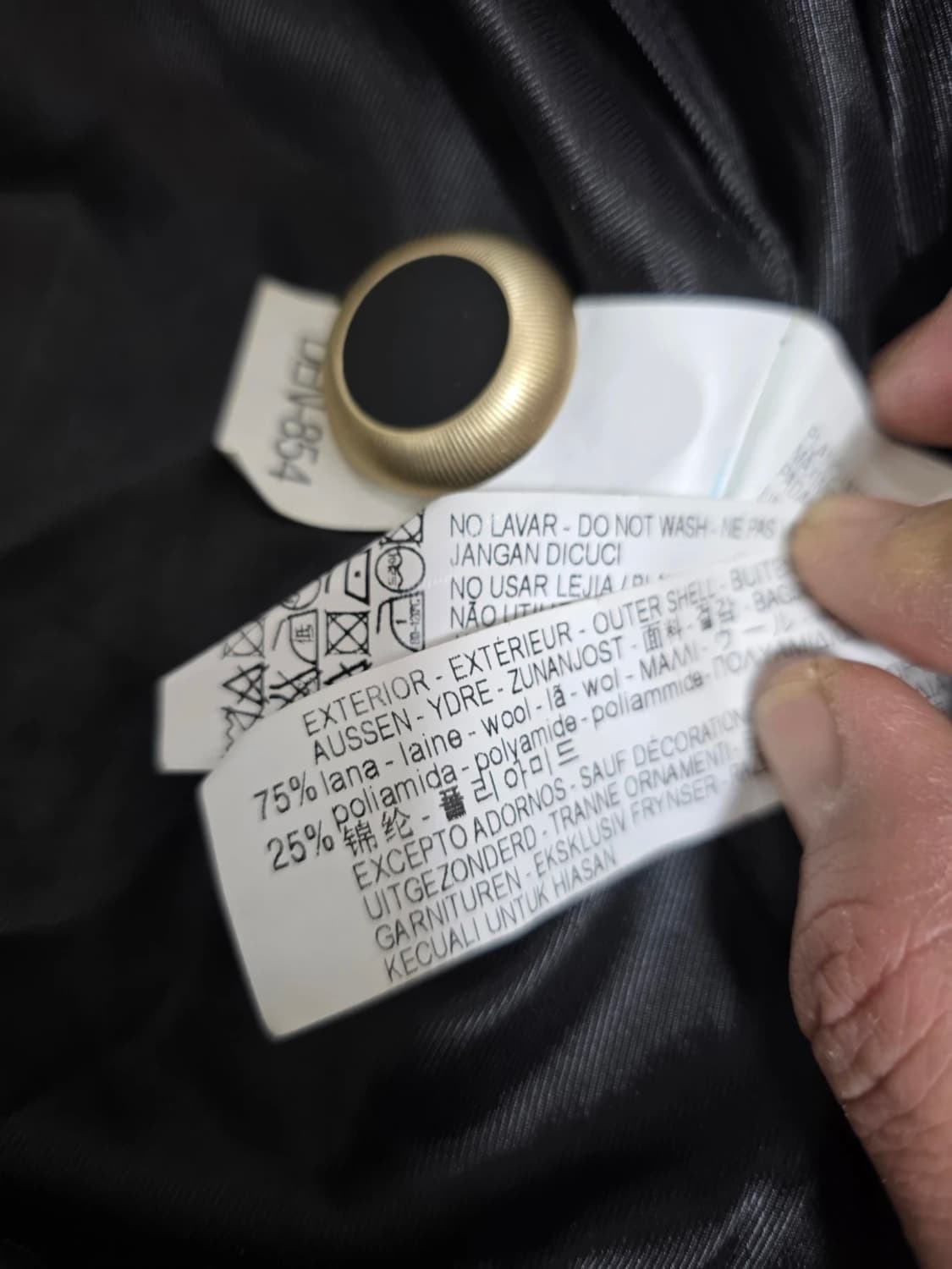 자라 블랙 숄더 포인트 자수 카라 코트 상품이미지9