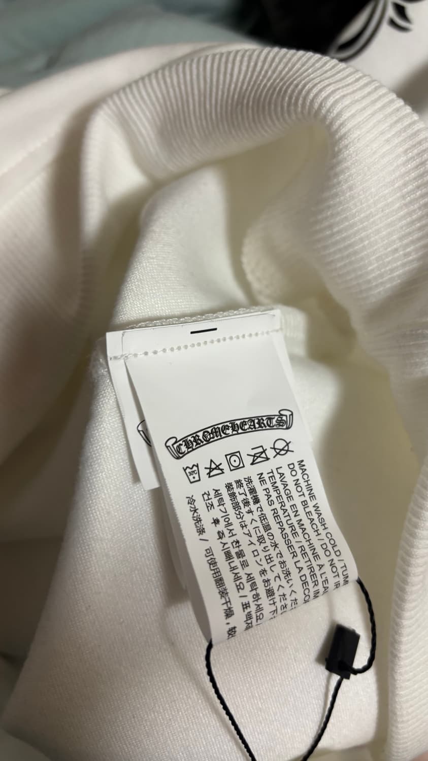 [네고가능] 빈티지 크롬하츠 오프숄더 맨투맨 화이트 상품이미지7
